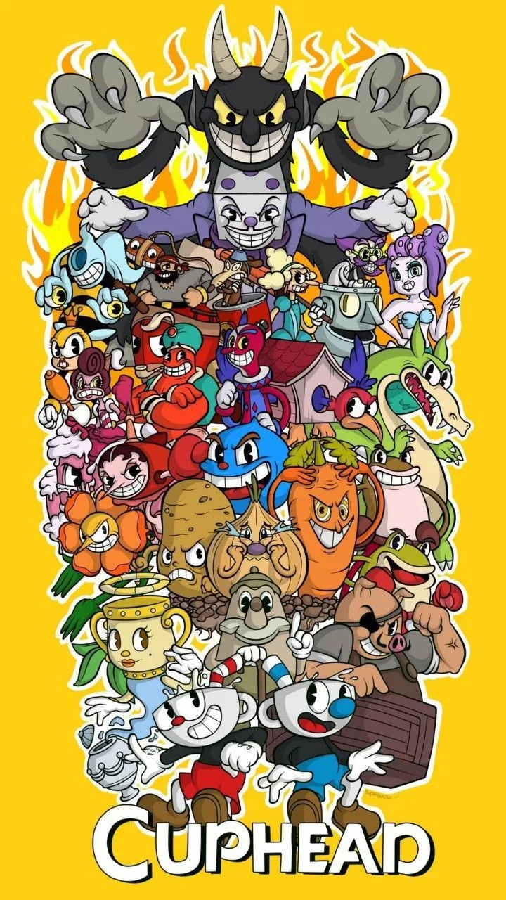 Cuphead And Mugman Illustration Wallpaper