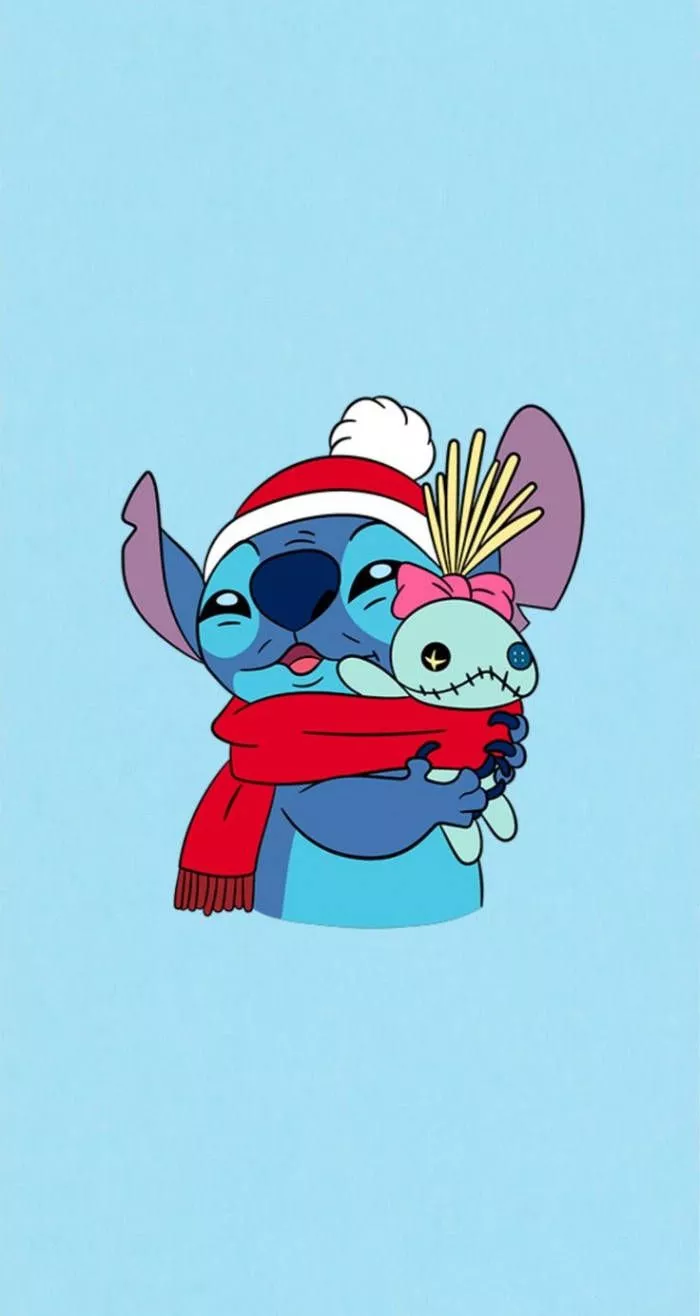 Cute Christmas Stitch Cuddling Scrump