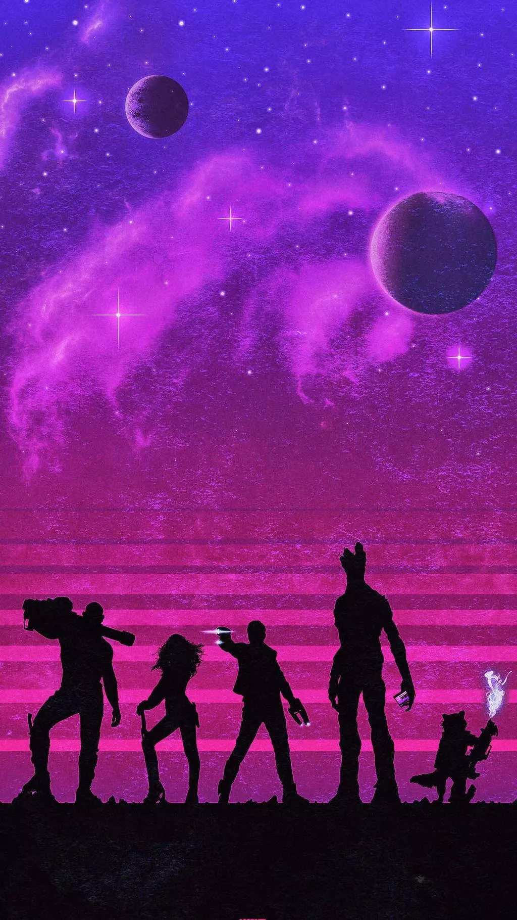 Galaxy Heroes In The Space Wallpaper