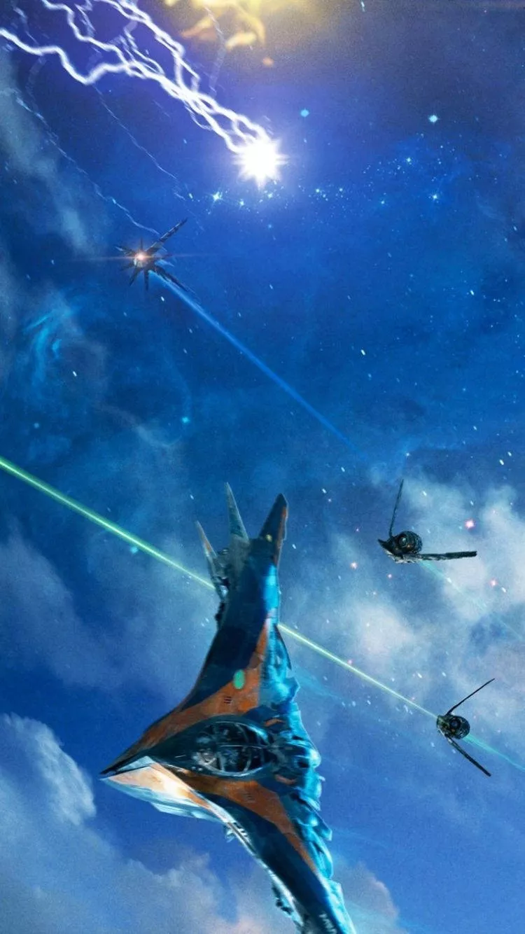 The Galaxy Milano Spaceship Wallpaper