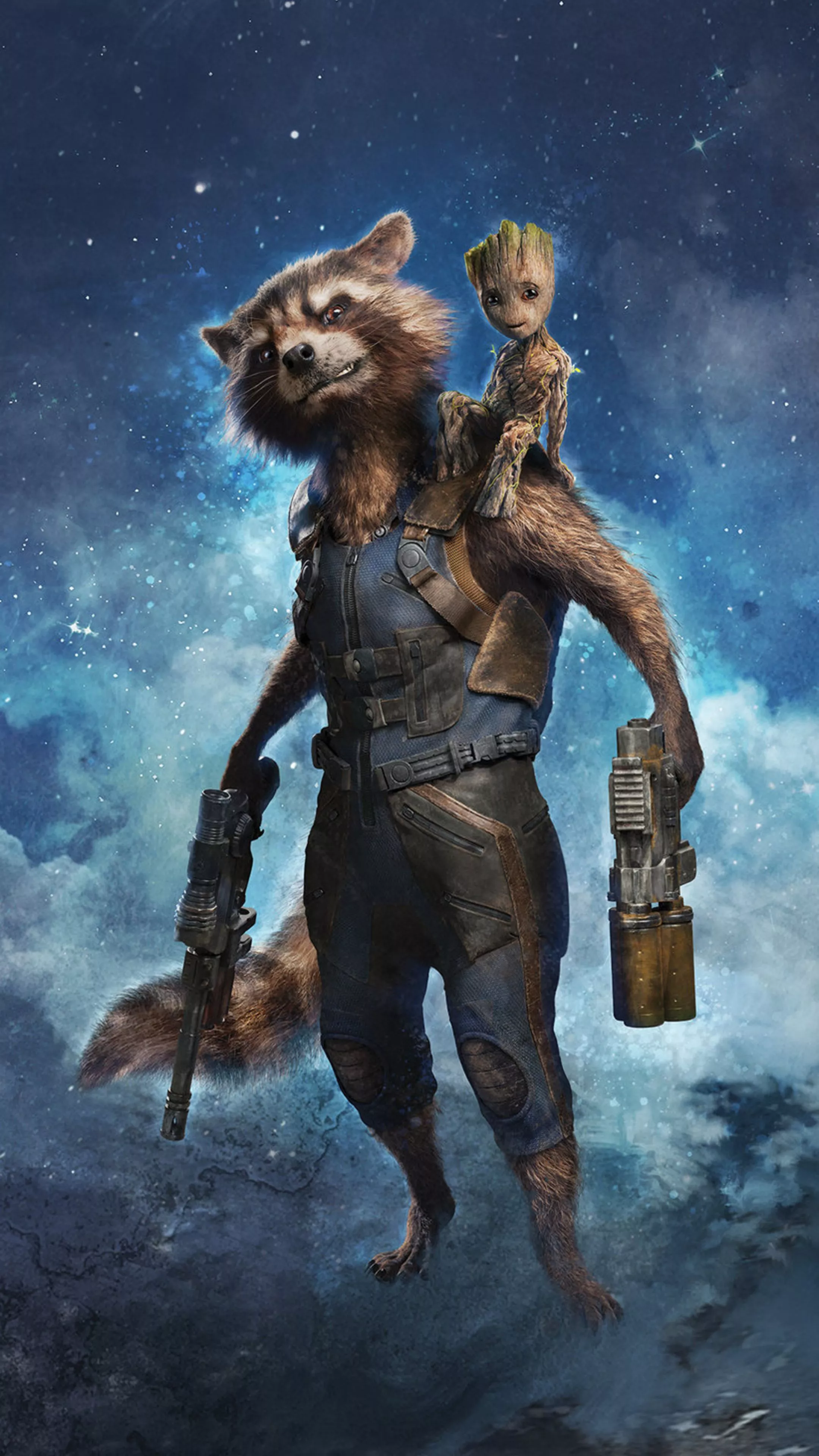 Groot And Rocket Wallpaper