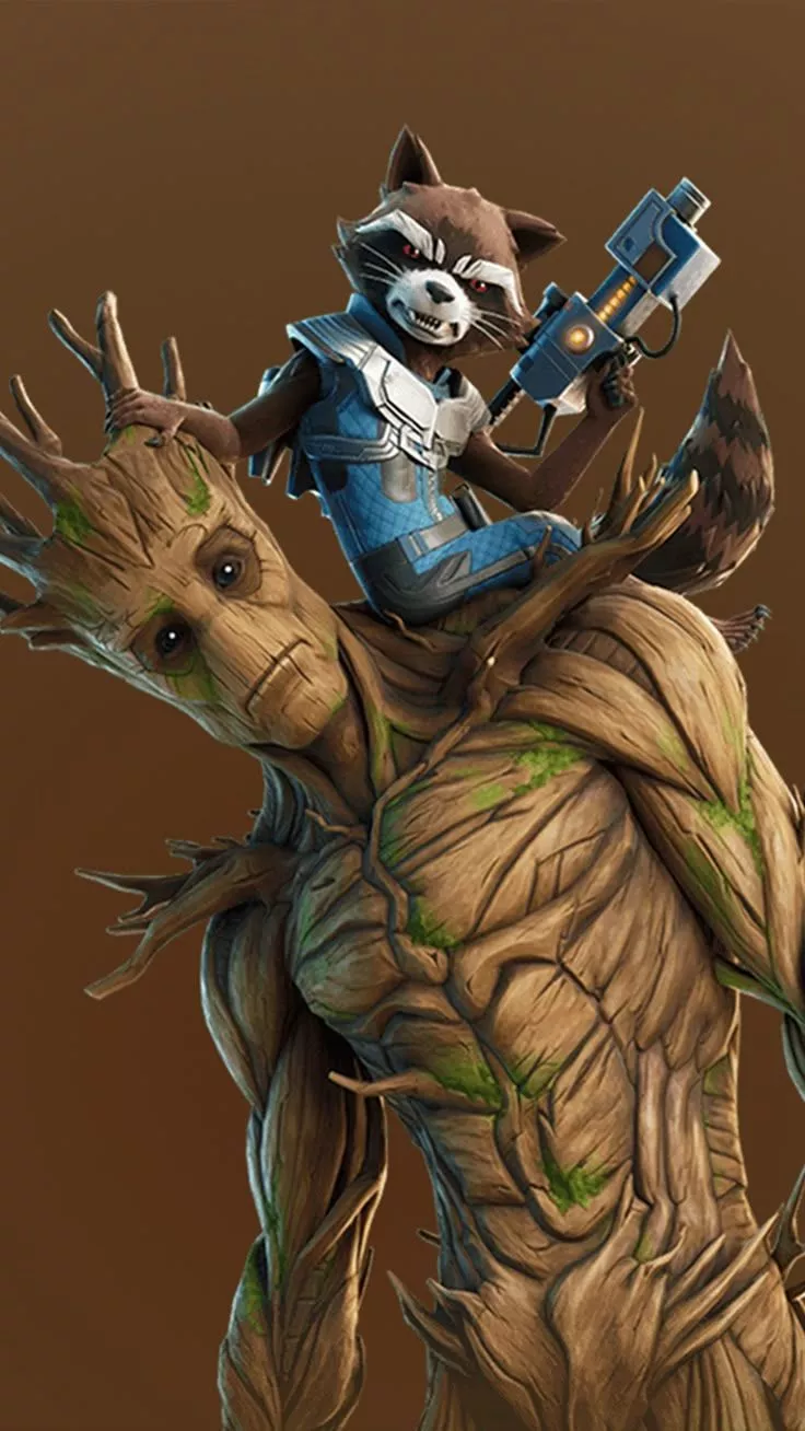 Groot And Rocket Fortnite 4K Ultra HD