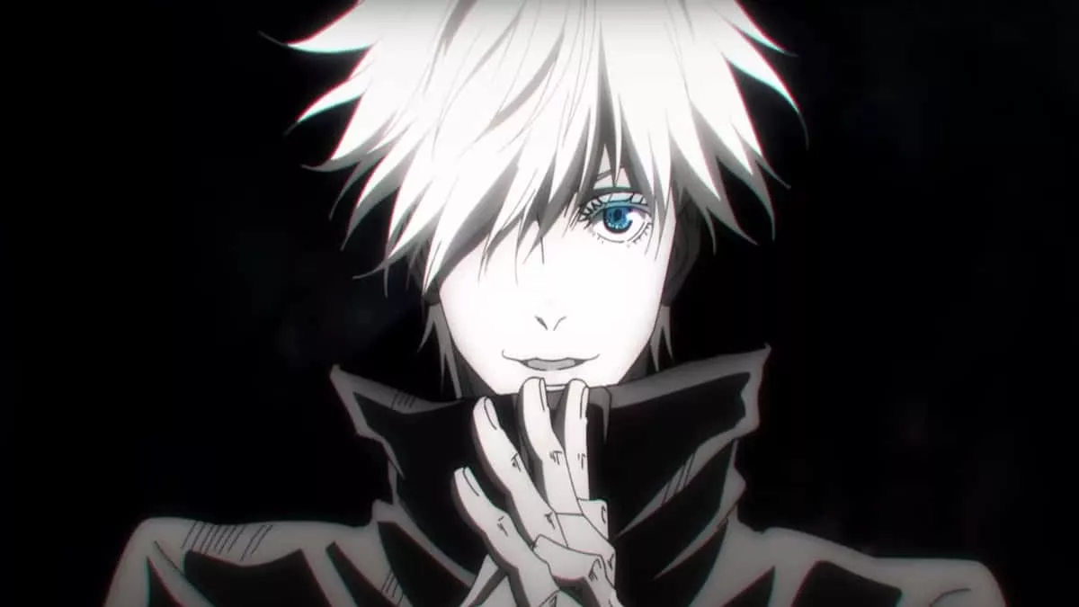 Download Gojo Satoru In Black And White Anime Pfp Wallpaper