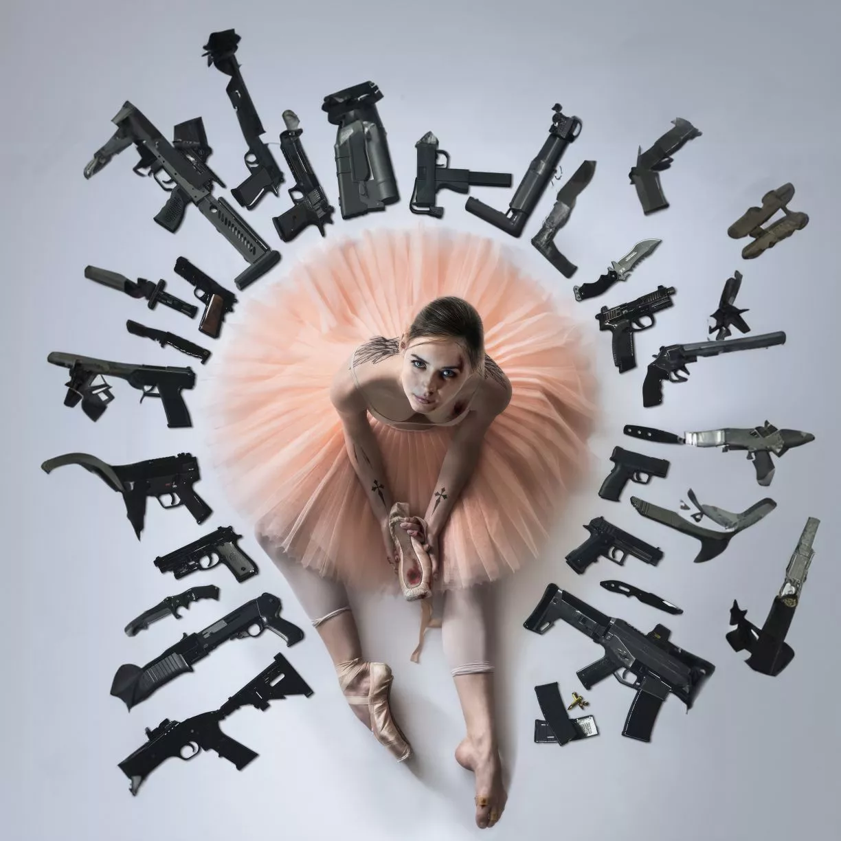 Wallpaper ballerina, 2024 movie, gun