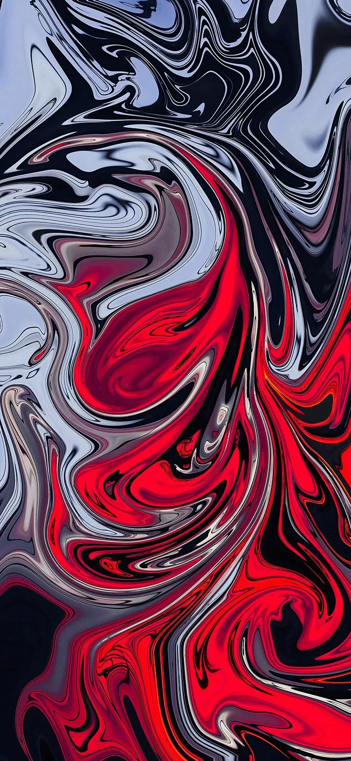 Cool Chrome Abstract Painting 4K Phone Wallpaper