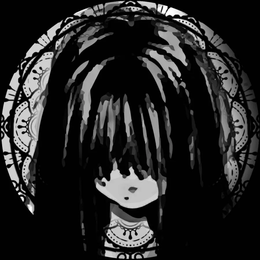 Anime Goth Girl Black And White Pfp