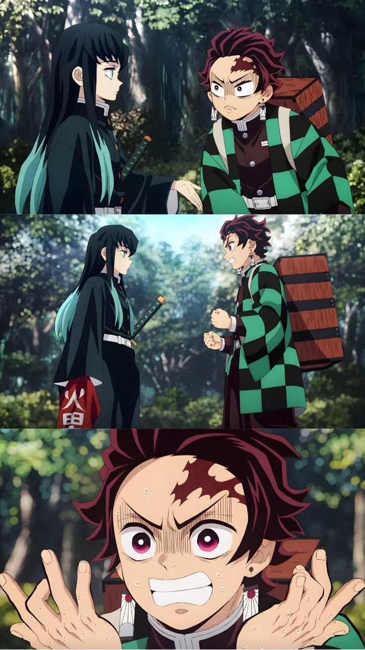 Demon Slayer. Muichiro x Tanjiro wallpaper