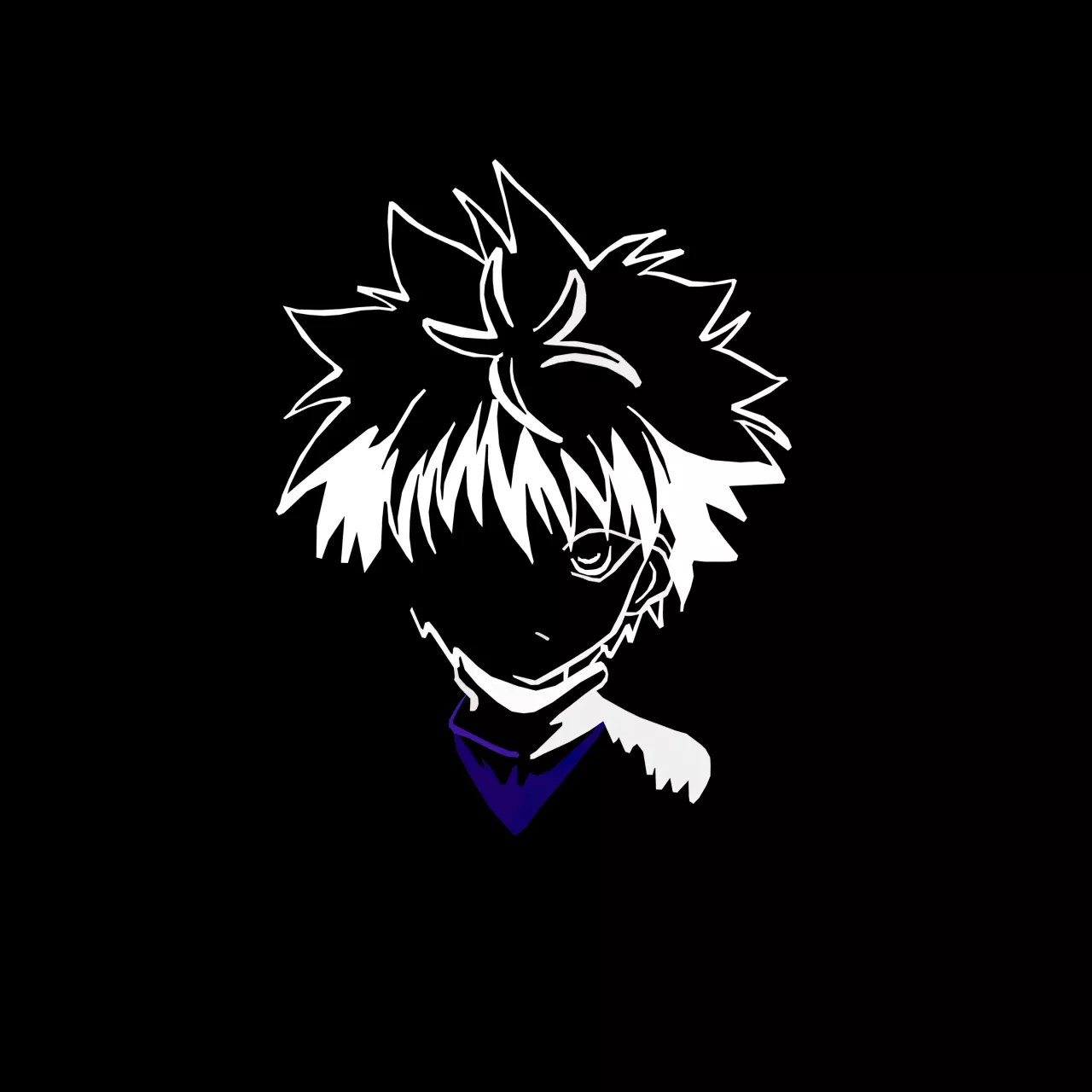 Killua Zoldyck Wallpaper 4K, Minimalist
