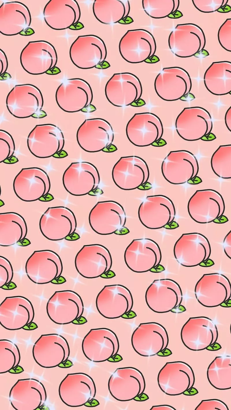 Sparkly peaches, aesthetic, designs