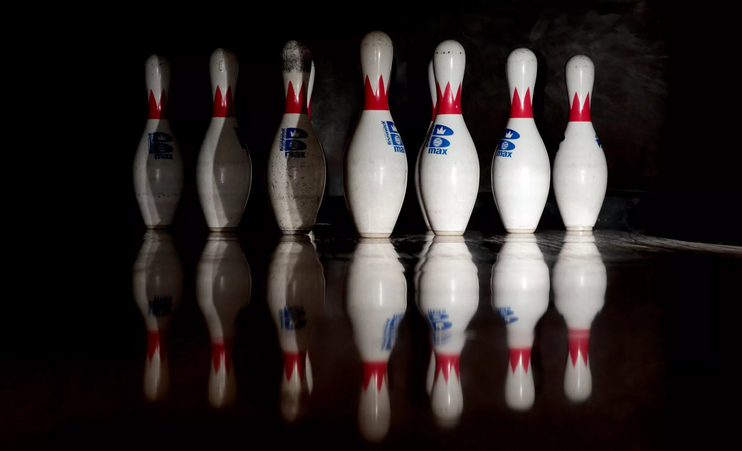 Reflected Bowling Pins Wallpaper