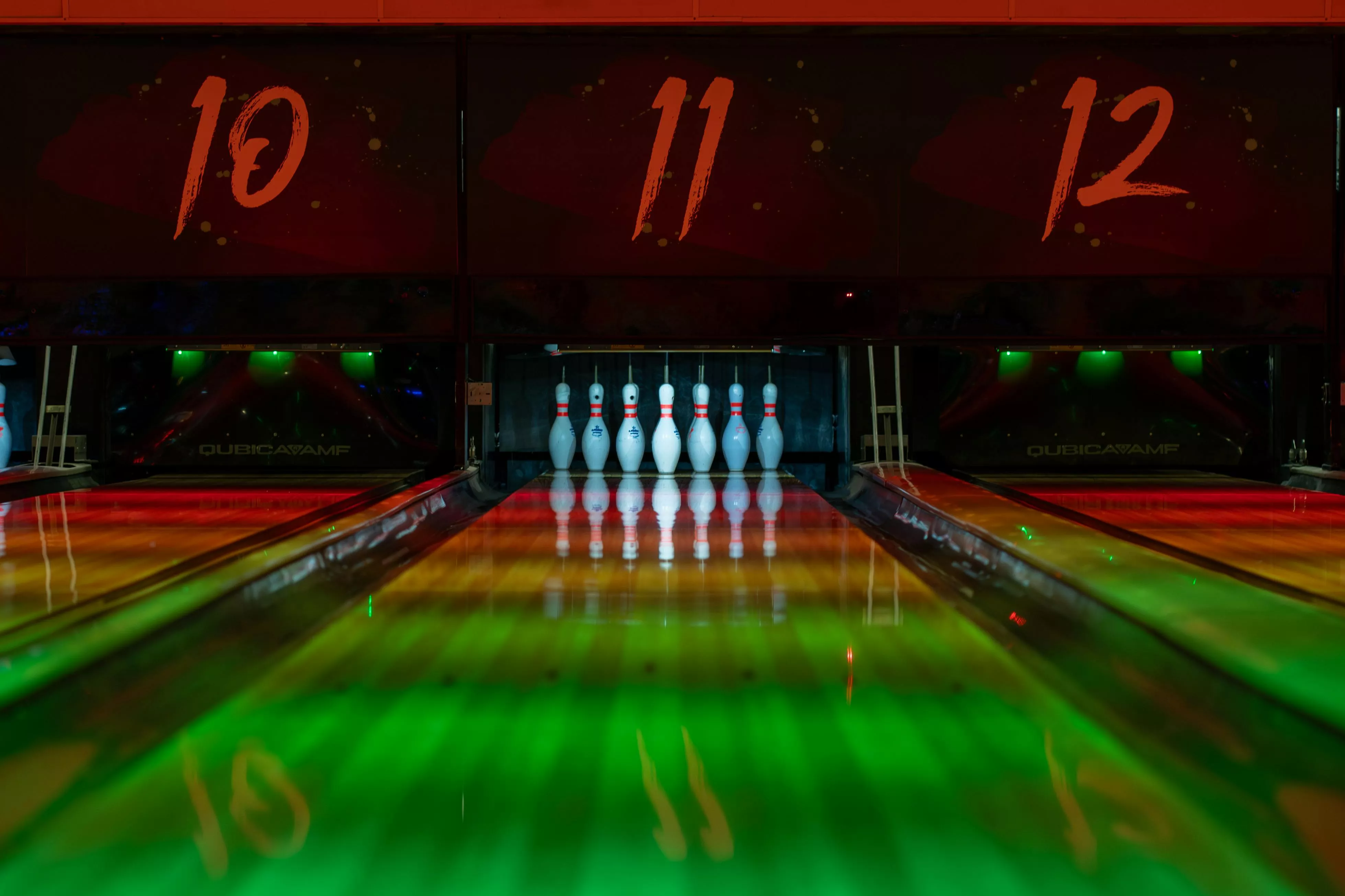 Dimly Lit Bowling Alley · Free