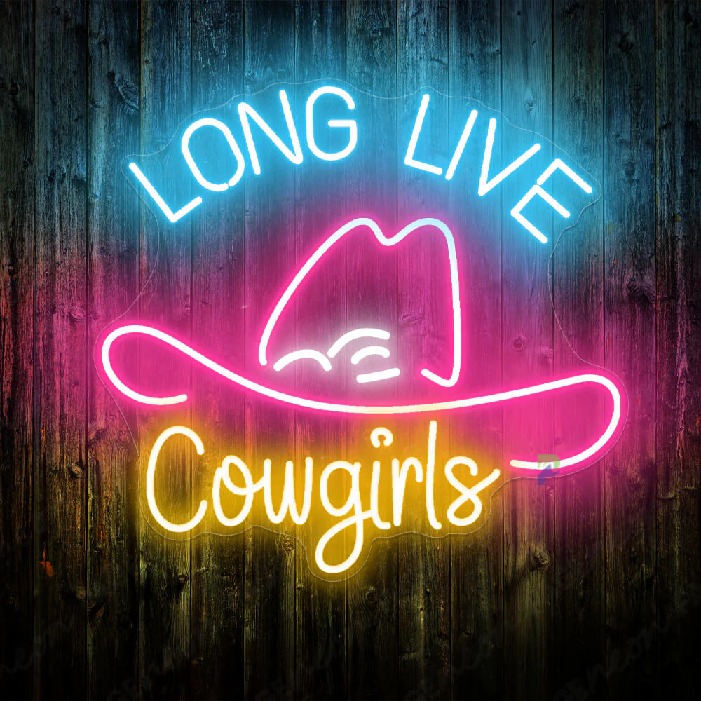 Long Live Cowgirls Neon Sign Cowboy Led
