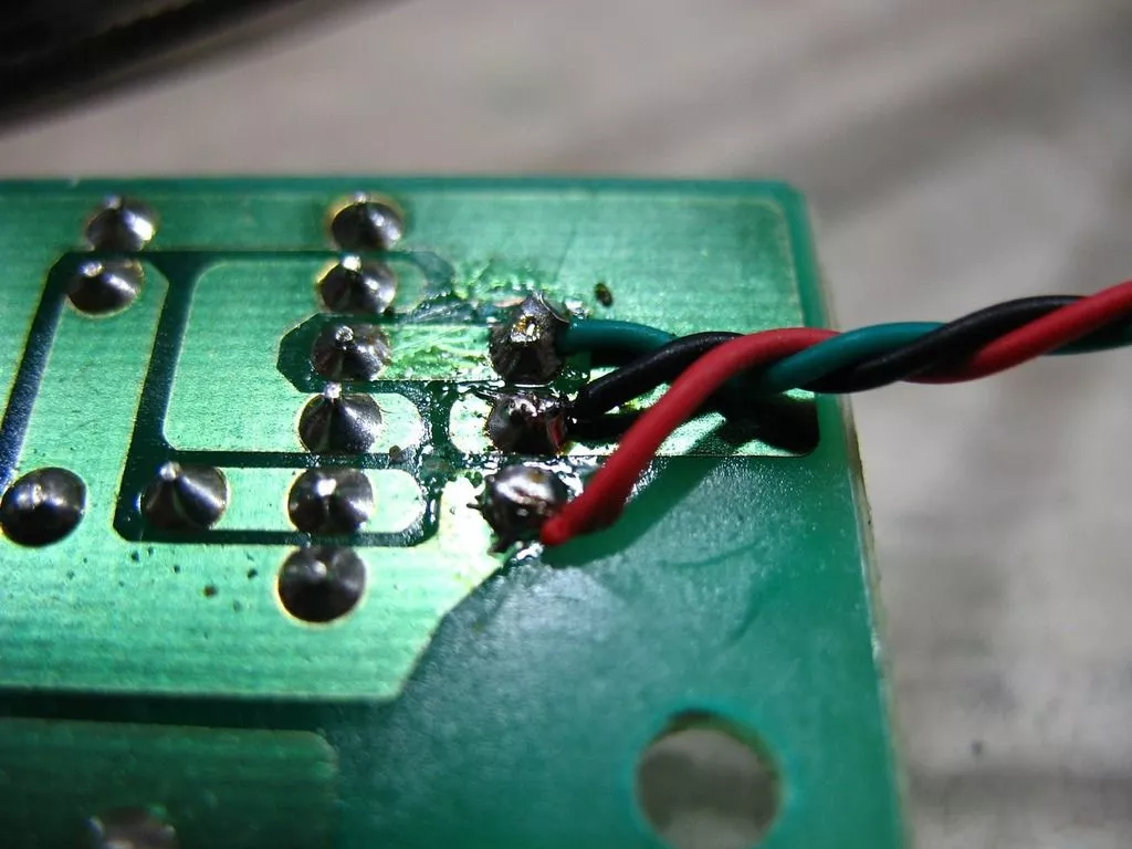 circuit board with wires