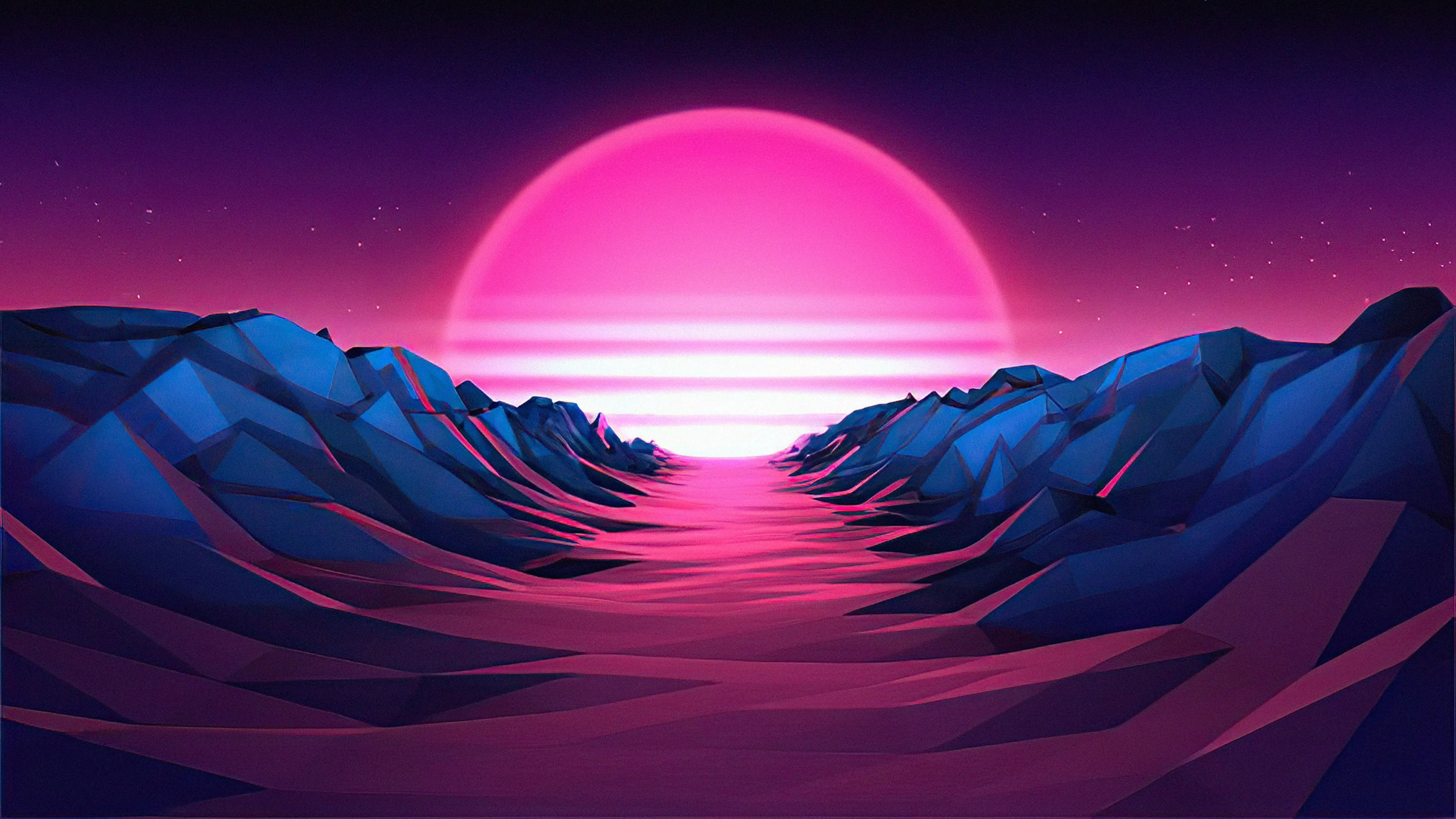 Purple Sunrise 4K HD Vaporwave