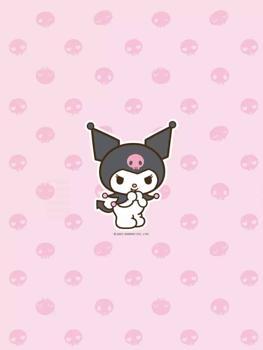 Cute Kuromi Alien Pink Wallpaper