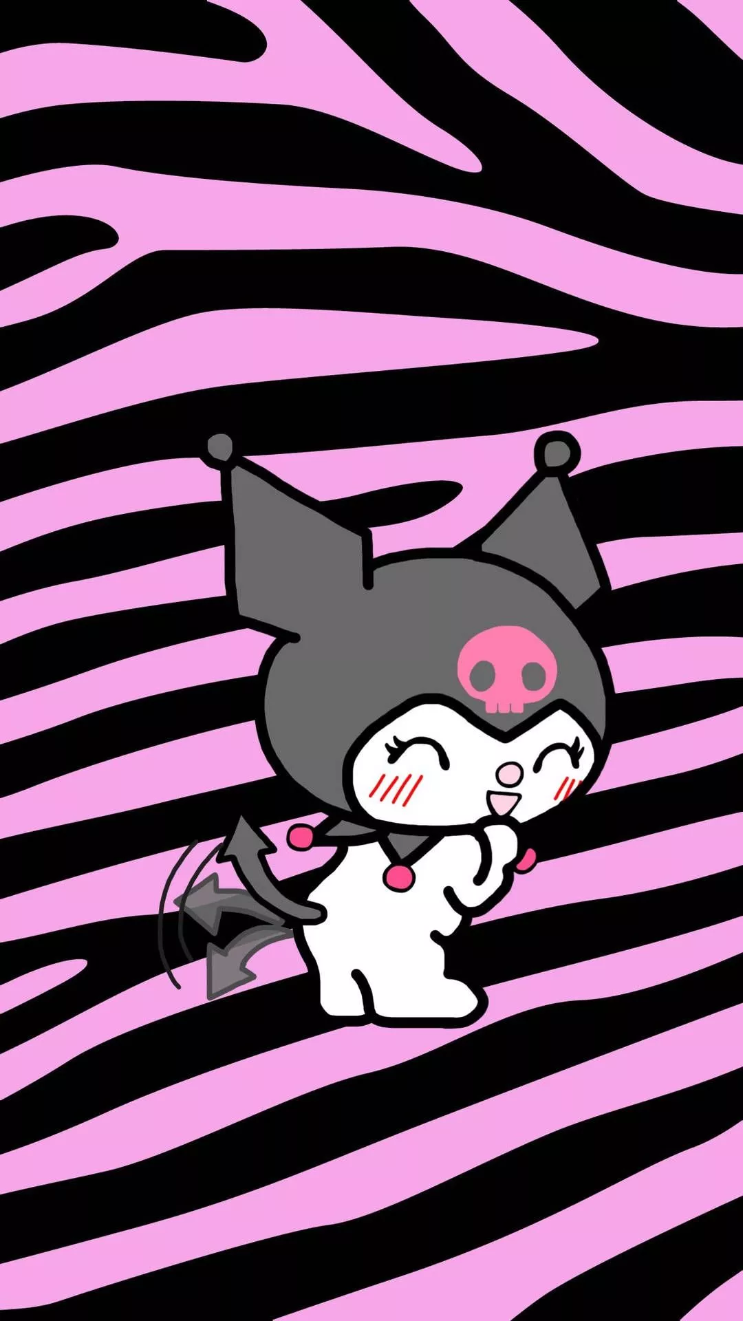 Happy And Playful Kuromi Wallpaper