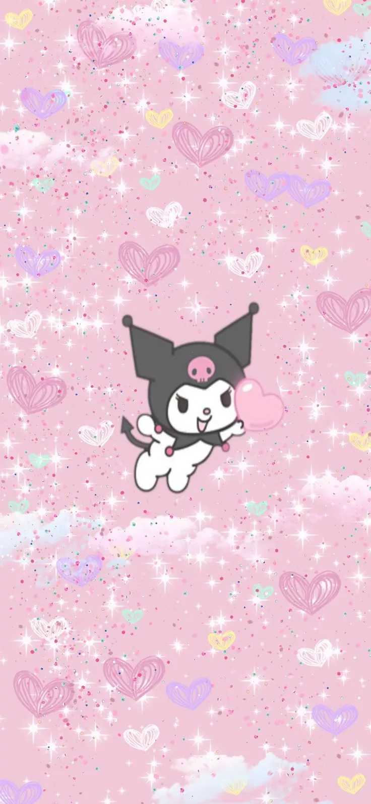 Sanrio Kuromi cute pink aesthetic phone