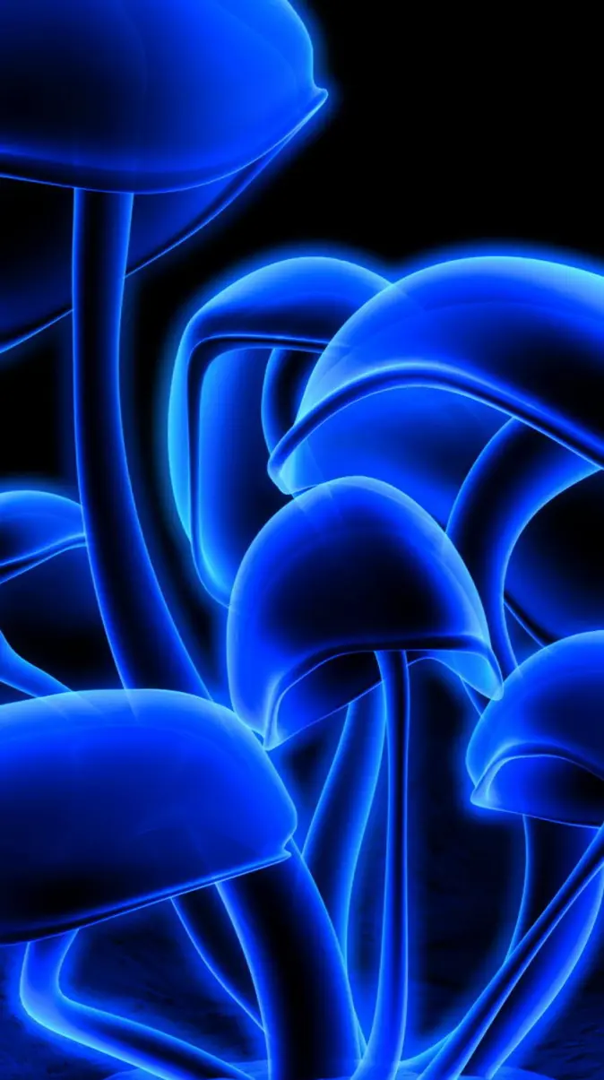 Neon Mushrooms wallpaper