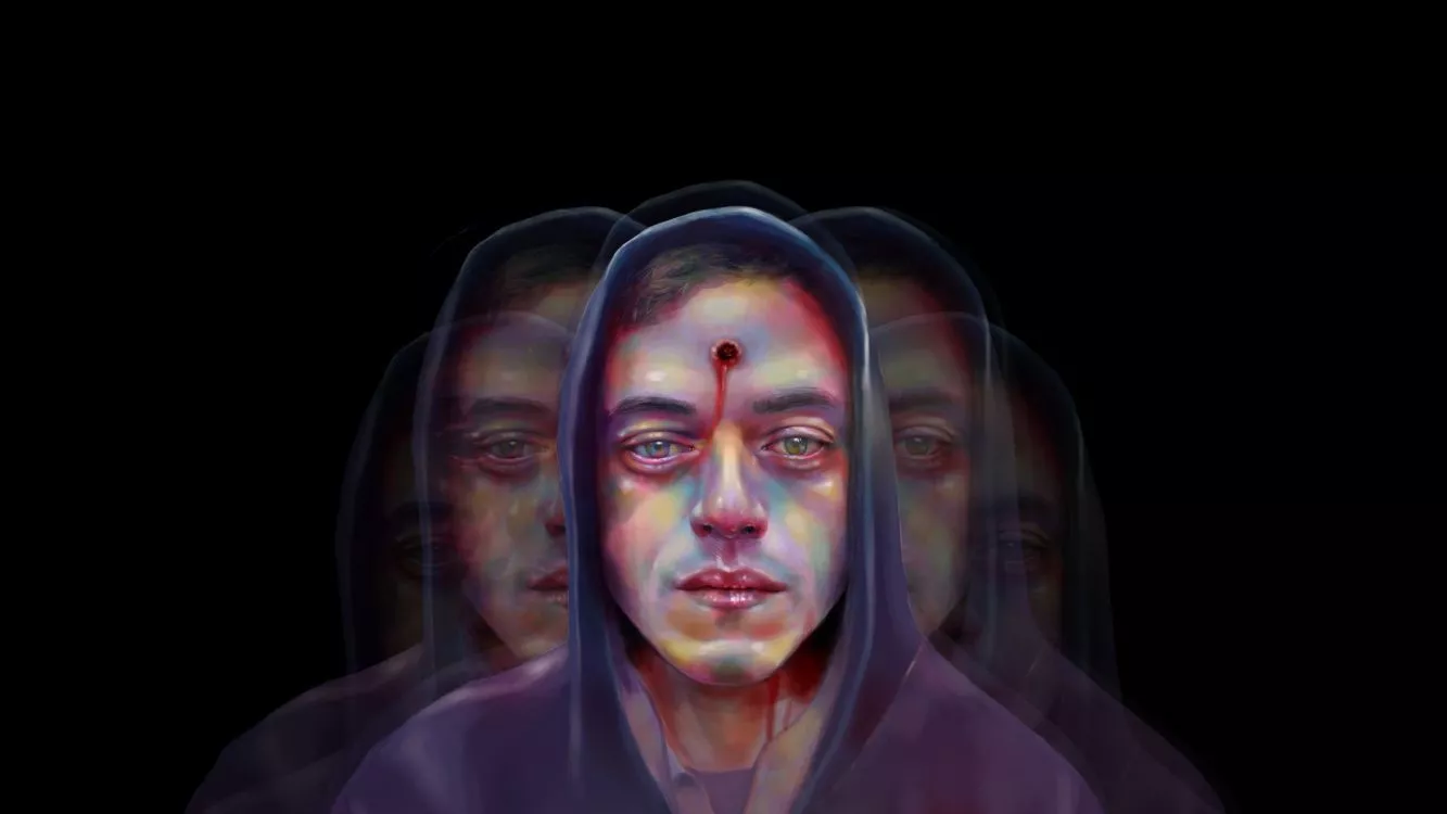 Wallpaper Rami Malek, Mr Robot, Art