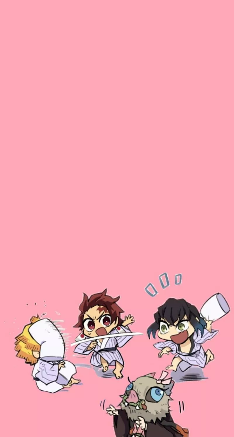 Demon Slayer, Inosuke, Zenitsu, Nezuko