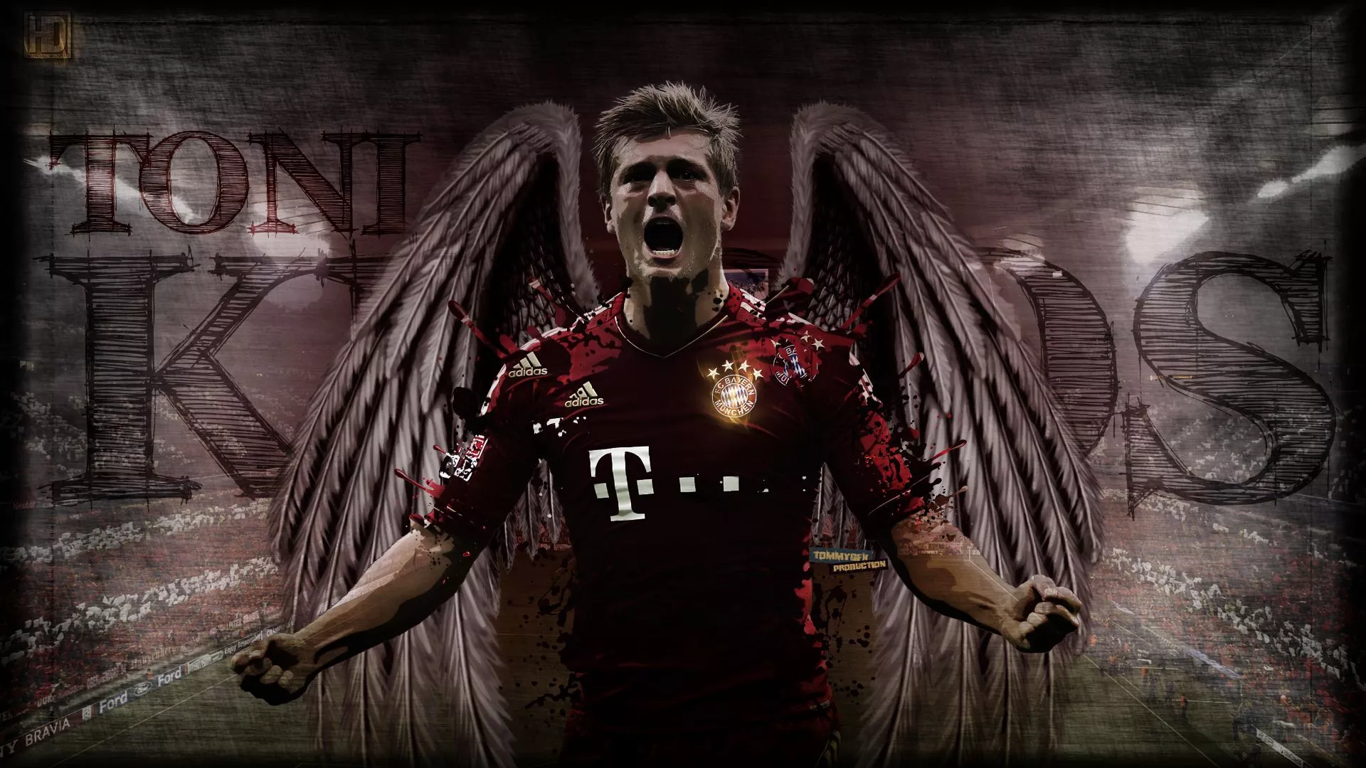 Toni Kroos Red Black Sports Dress FC