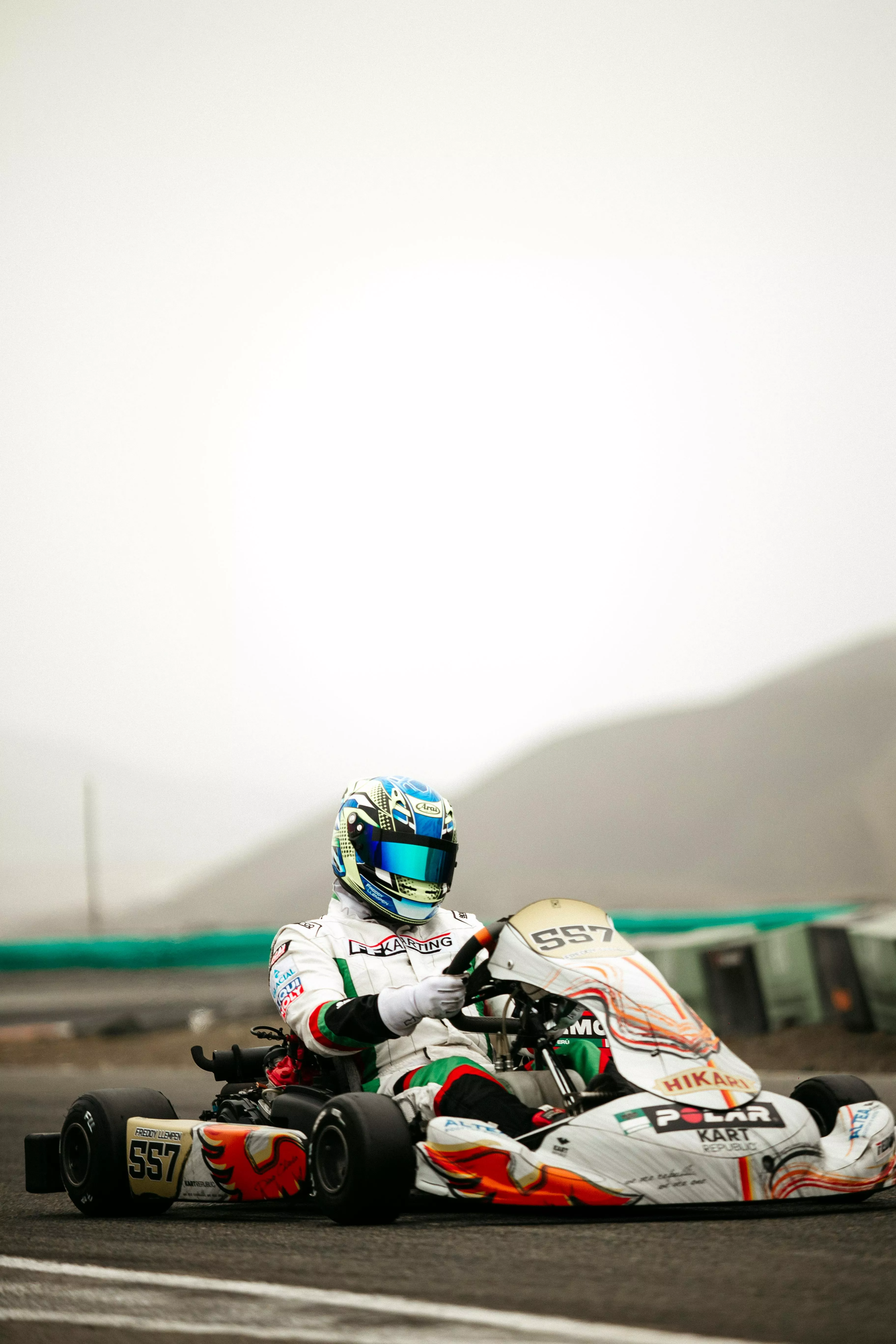Kid Driving Go Kart On Speedway · Free