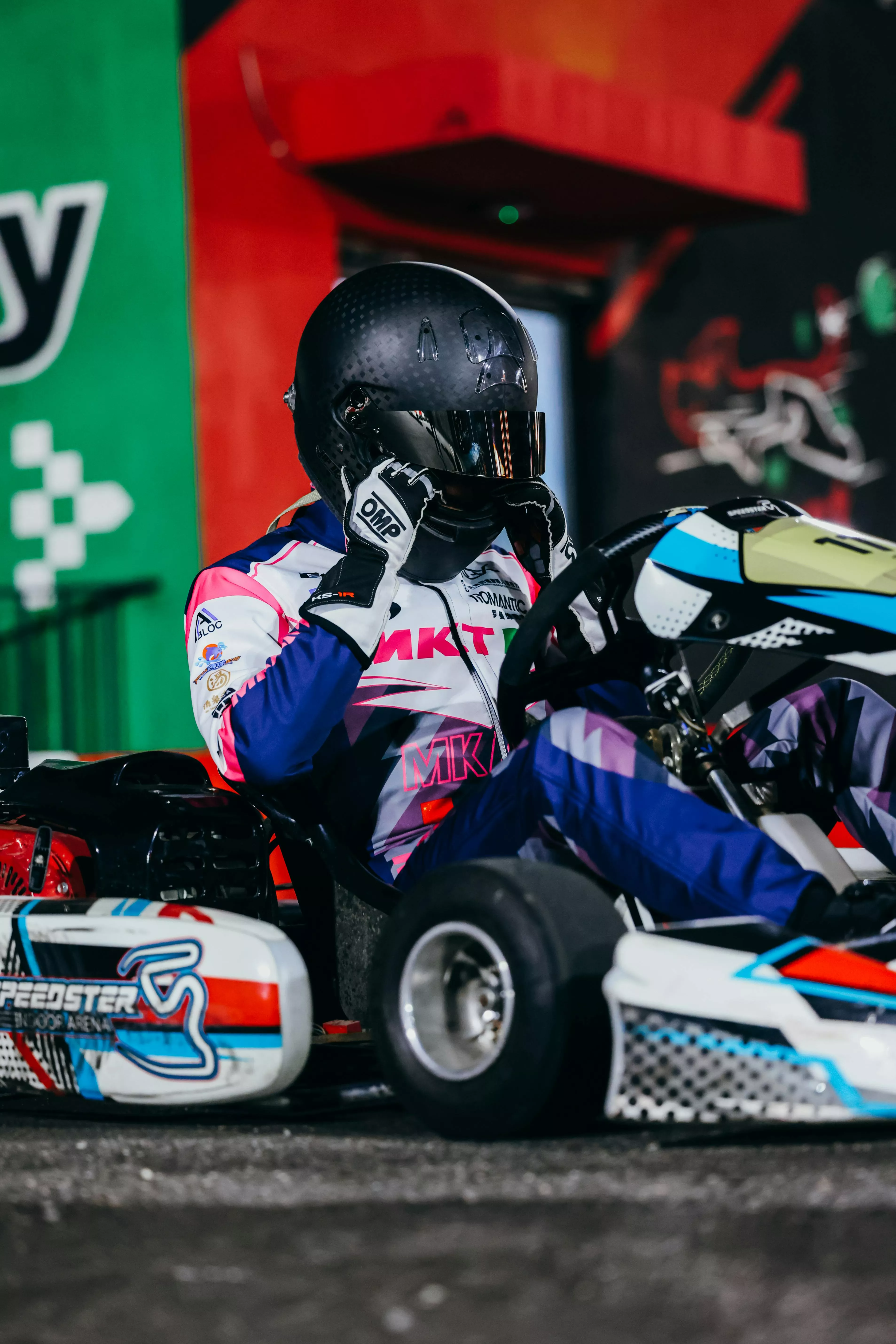 Man Driving A Go Cart · Free