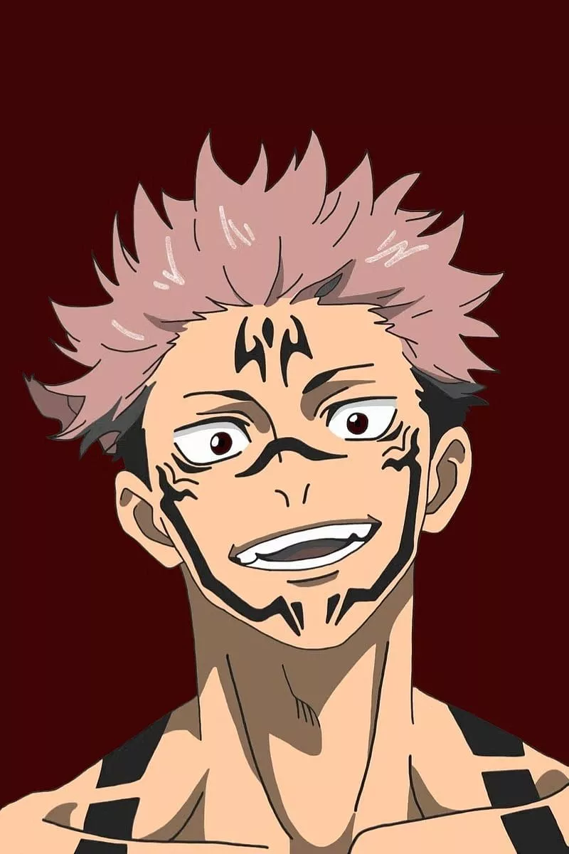 JJK Ryomen Sukuna, muscular, animeboy