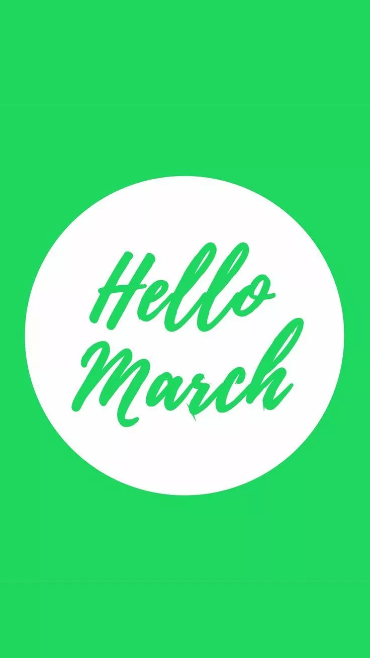 Hello March iPhone wallpaper 2022