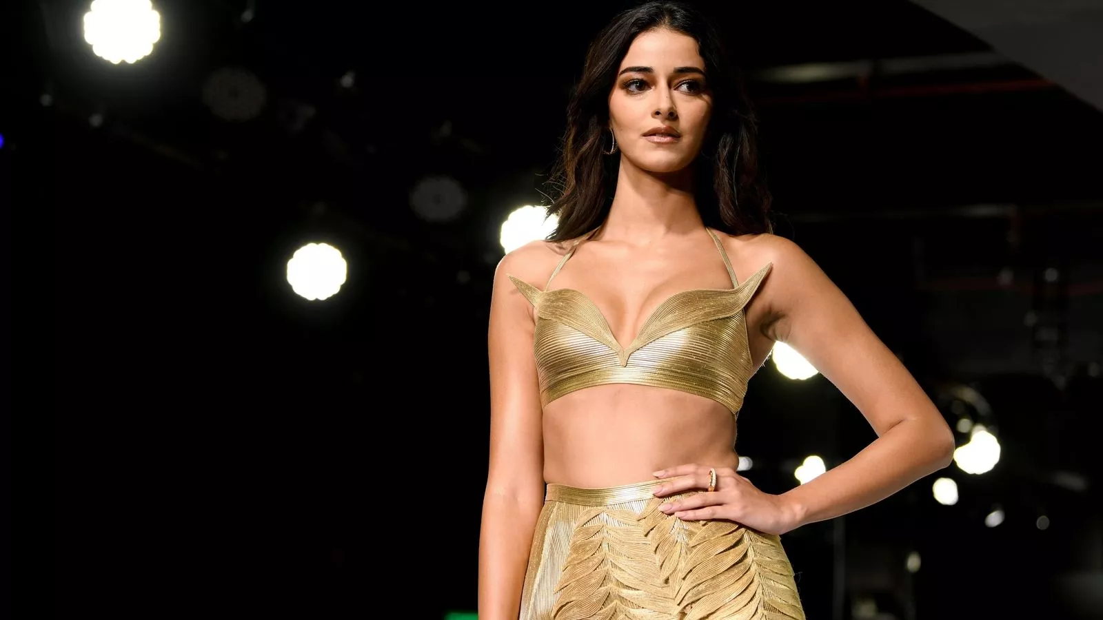 Ananya Panday dazzles in gold as she