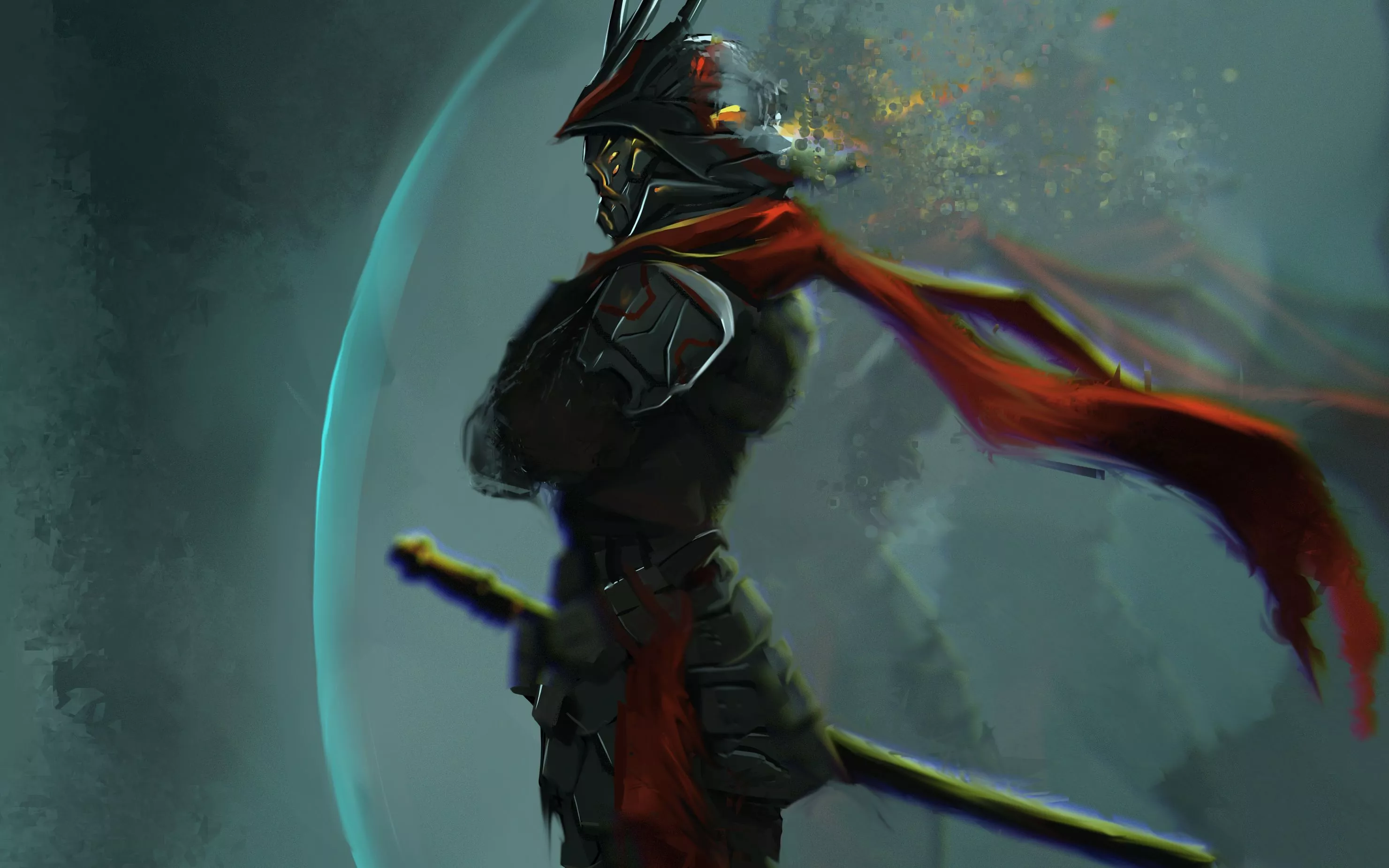 Fantasy Samurai HD Wallpaper: A Warrior