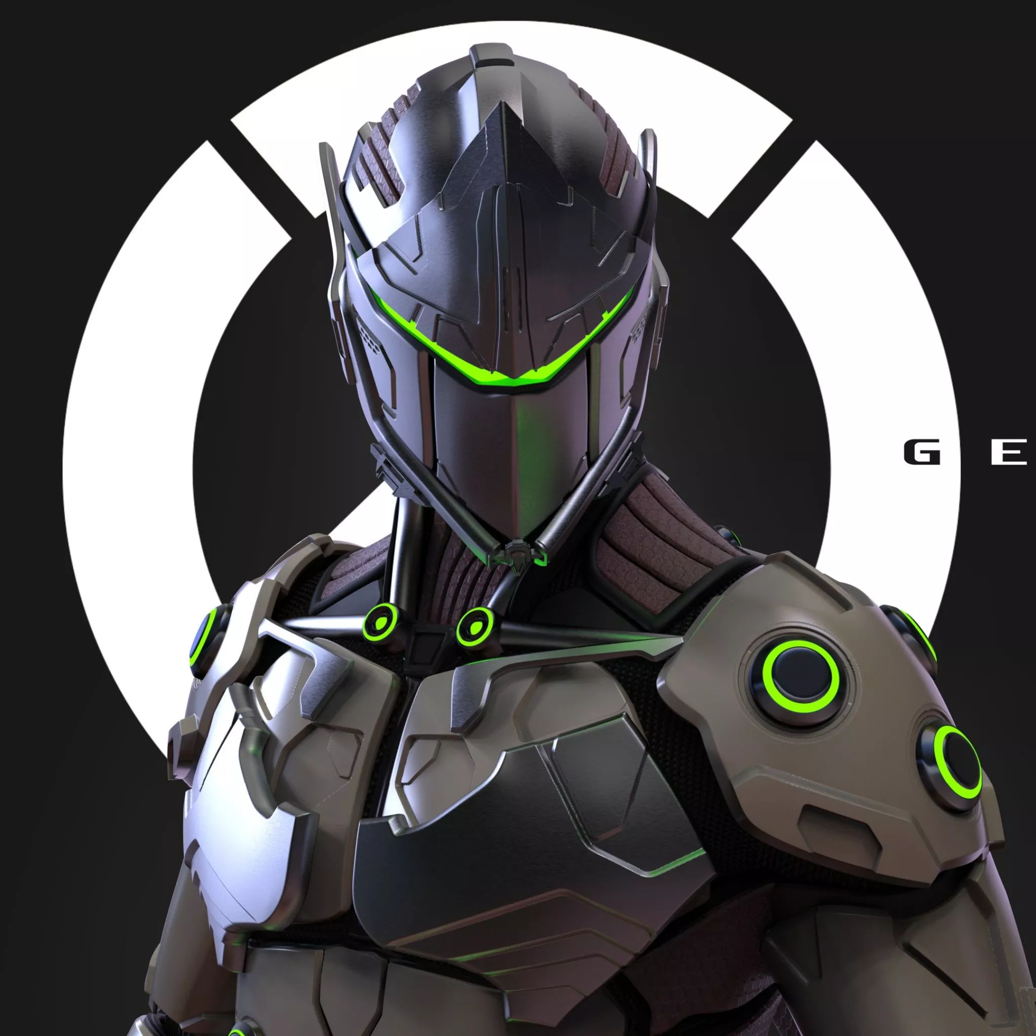 Genji Wallpaper 4K, Artwork, Overwatch