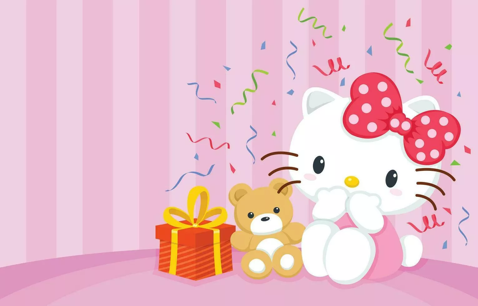 Hello Kitty Birthday Vector Art, Icon