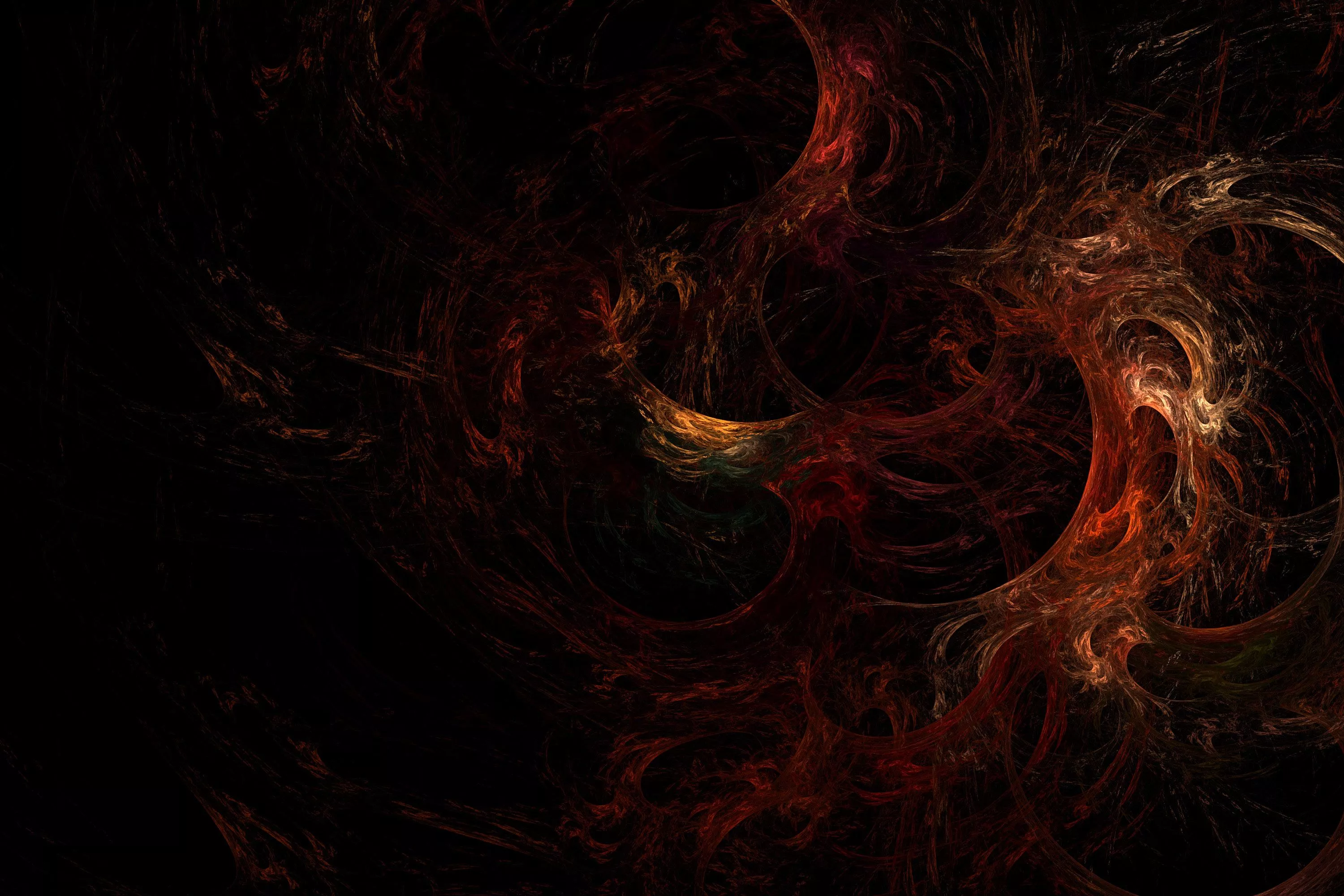 dark fractal texture spiral linear red