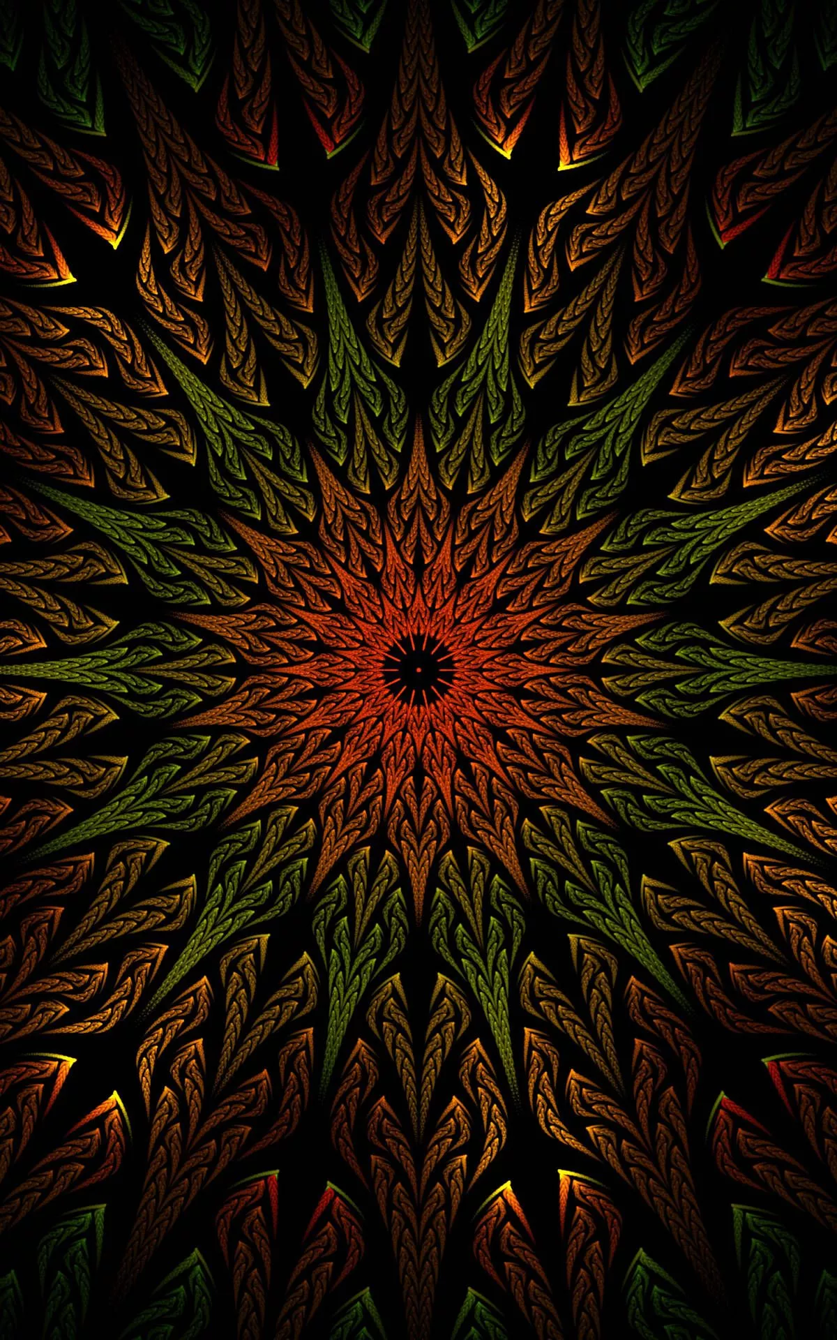 Mandala Dark Fractal Wallpaper