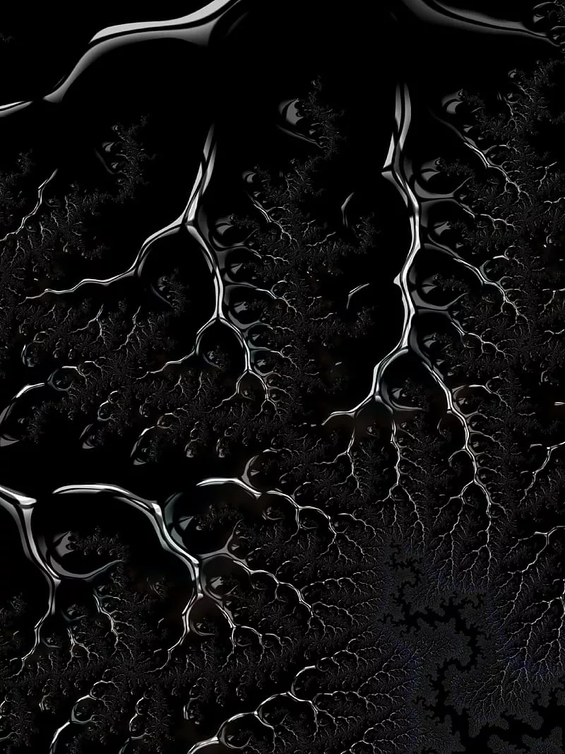 Fractal, black, branched, dark
