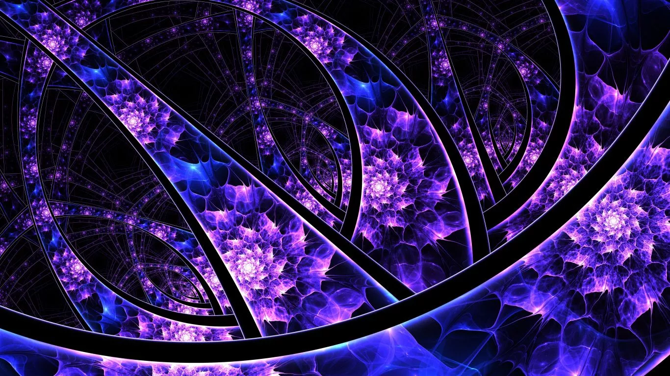 Fractal tangled dark lines abstract