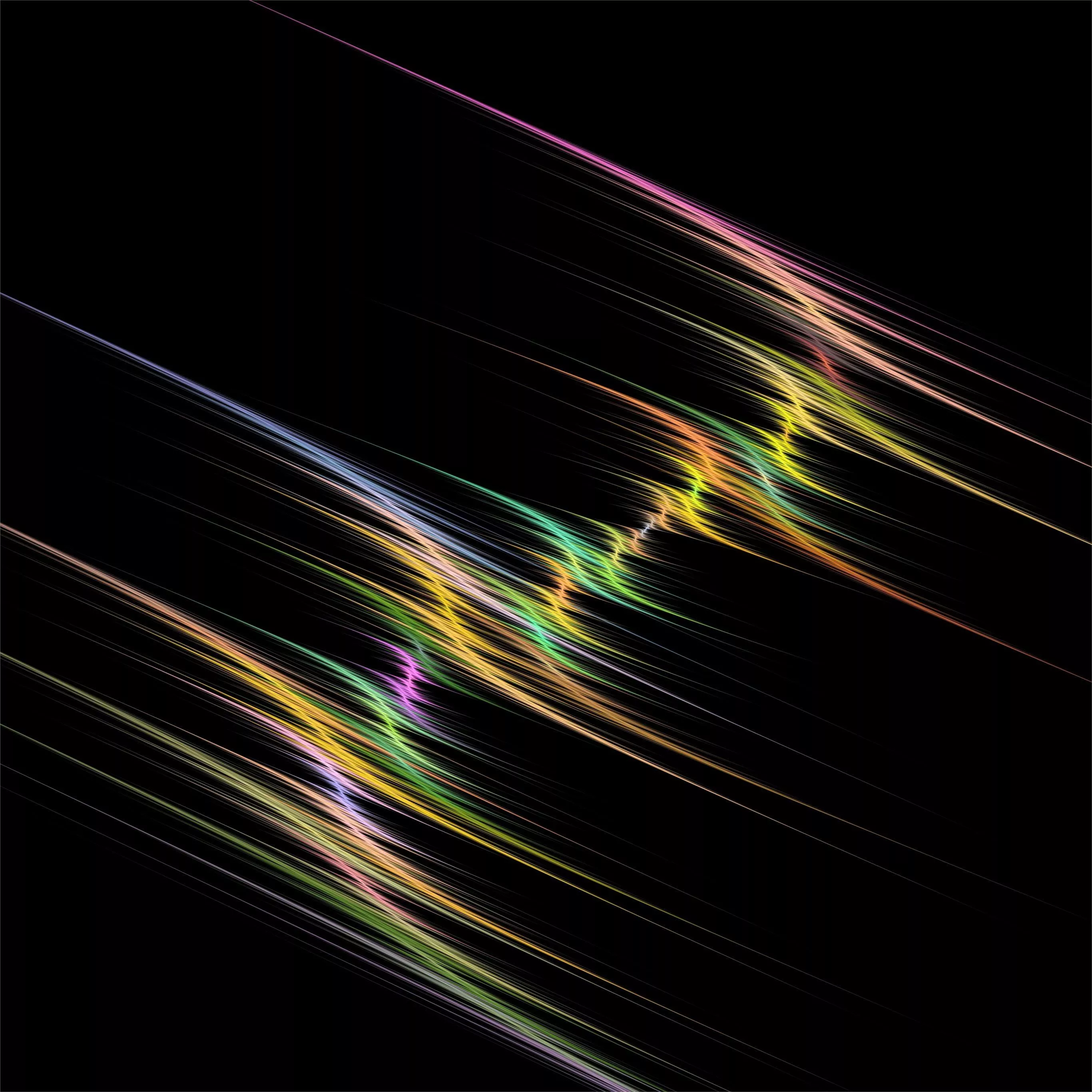 dark fractal flame 5k iPad Pro