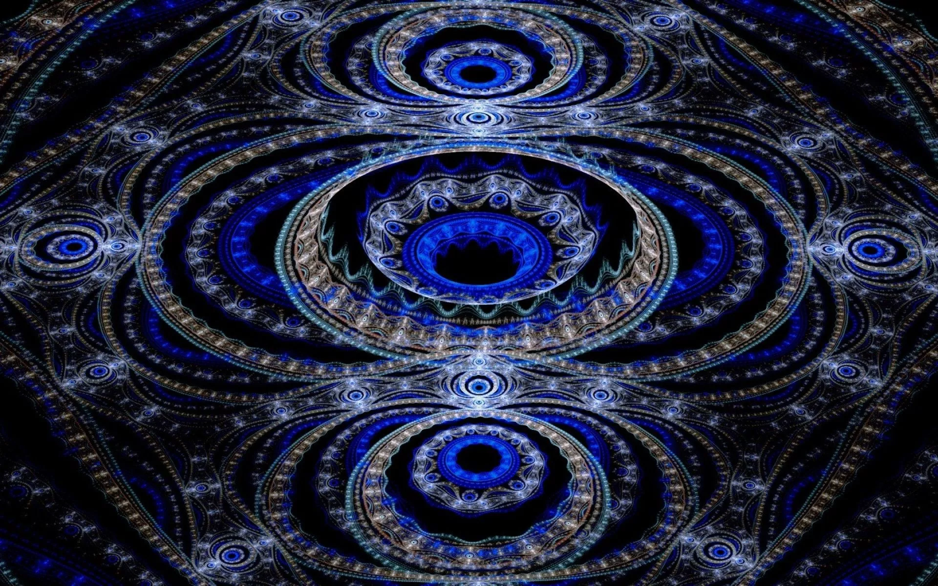 Abstract Fractal Abstract Blue HD Wallpaper