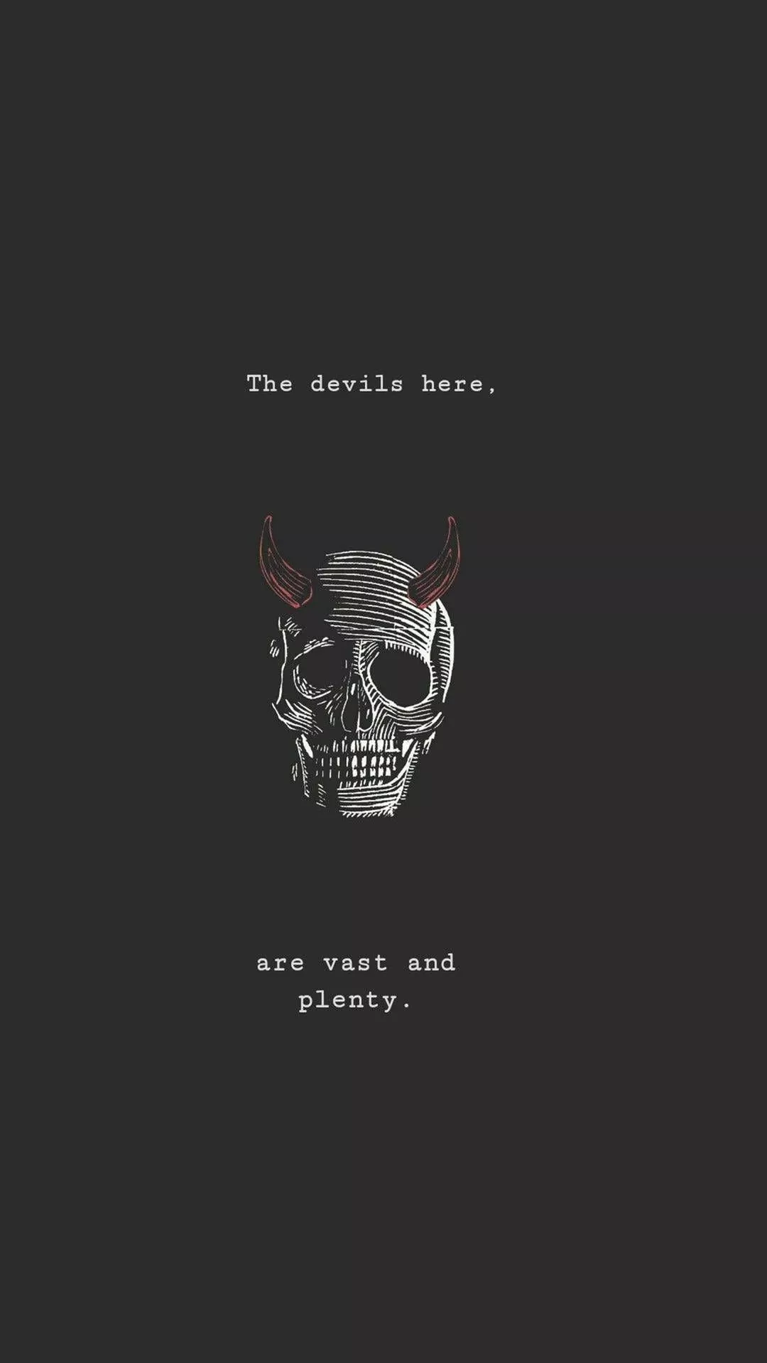 Aesthetic Boy Devil Skull Wallpaper