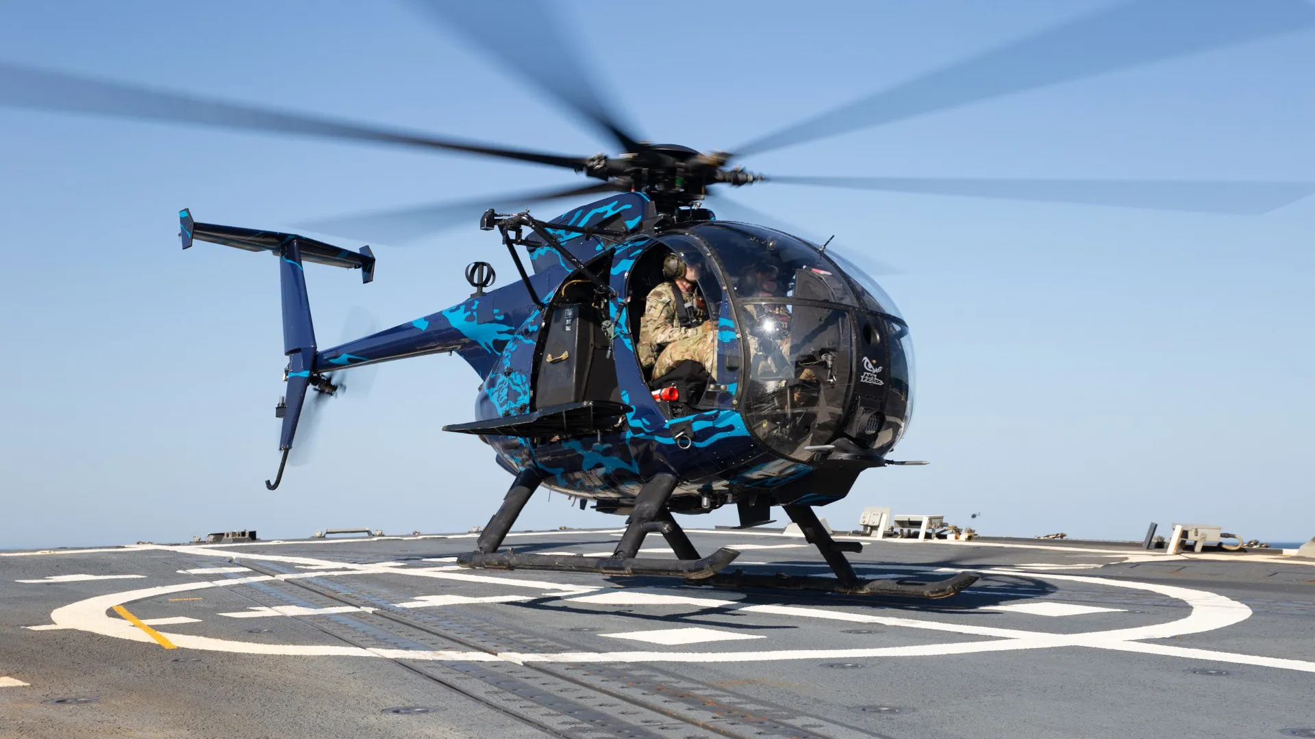 Blue Camouflage MH 6 Little Birds Point