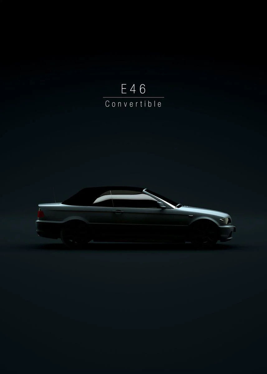 BMW E46 Modern Minimalist Car Poster