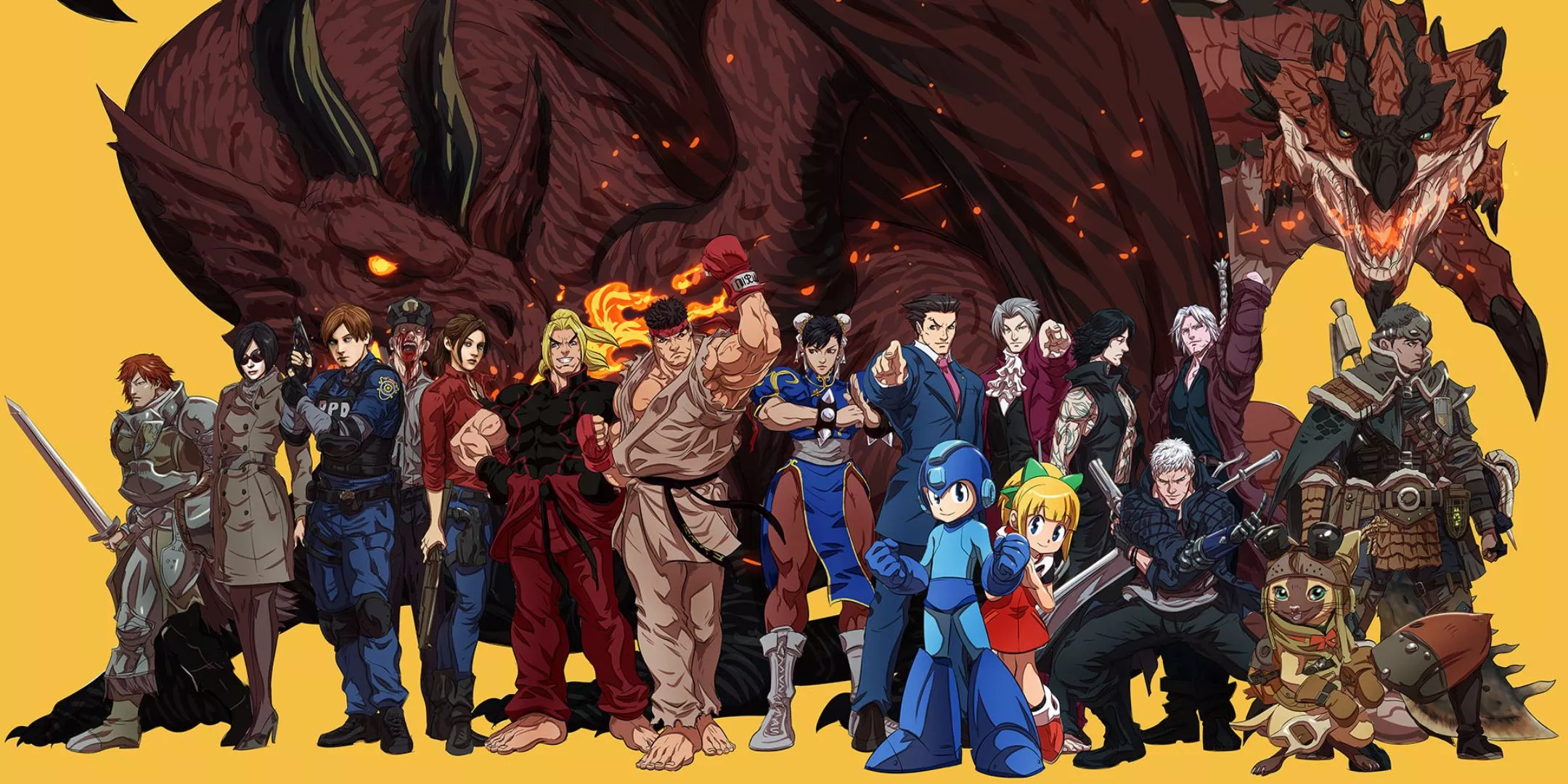 Capcom Crossover Wallpaper, HD Games 4K