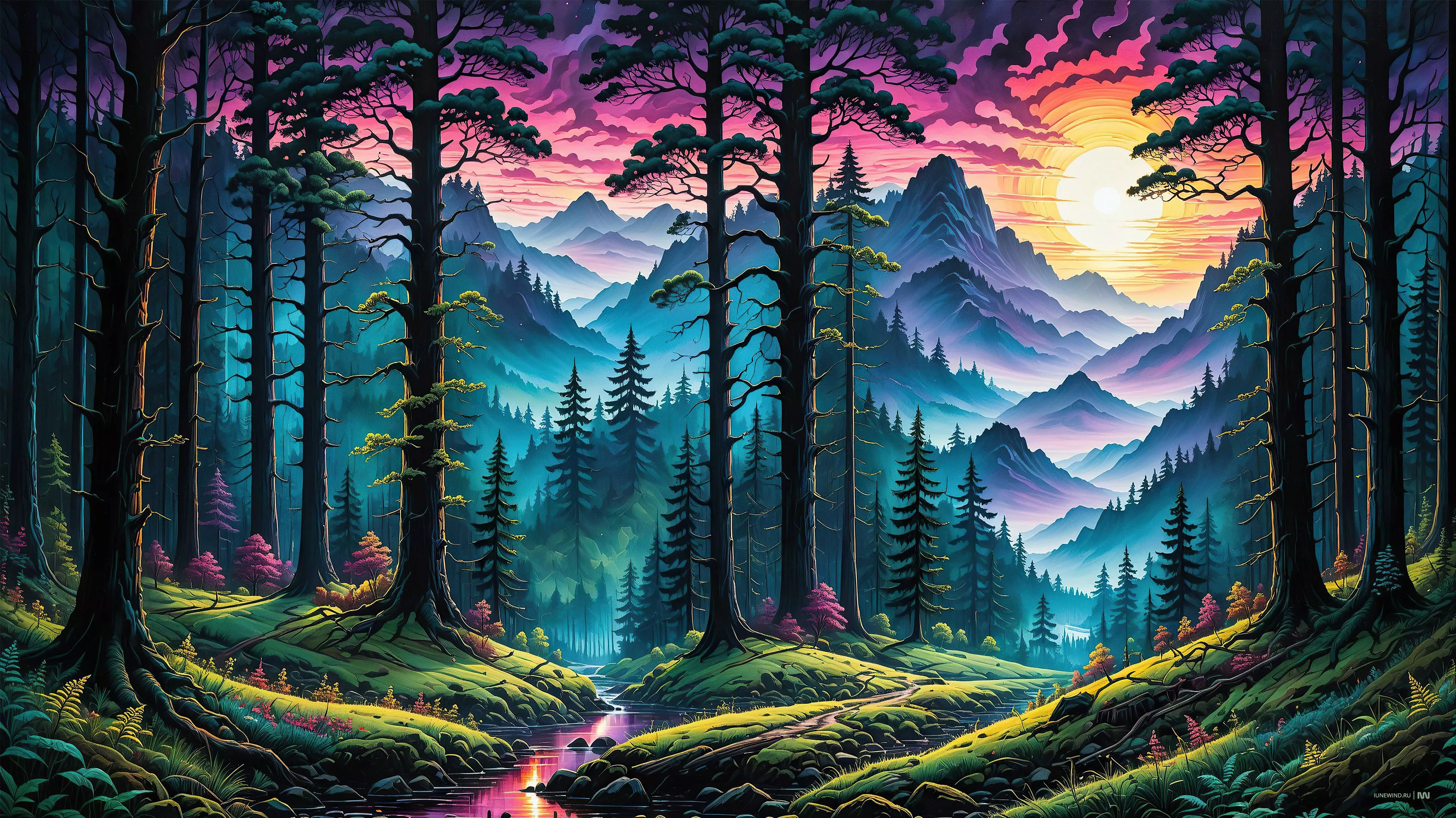 Painted Beauty Landscape Wallpaper