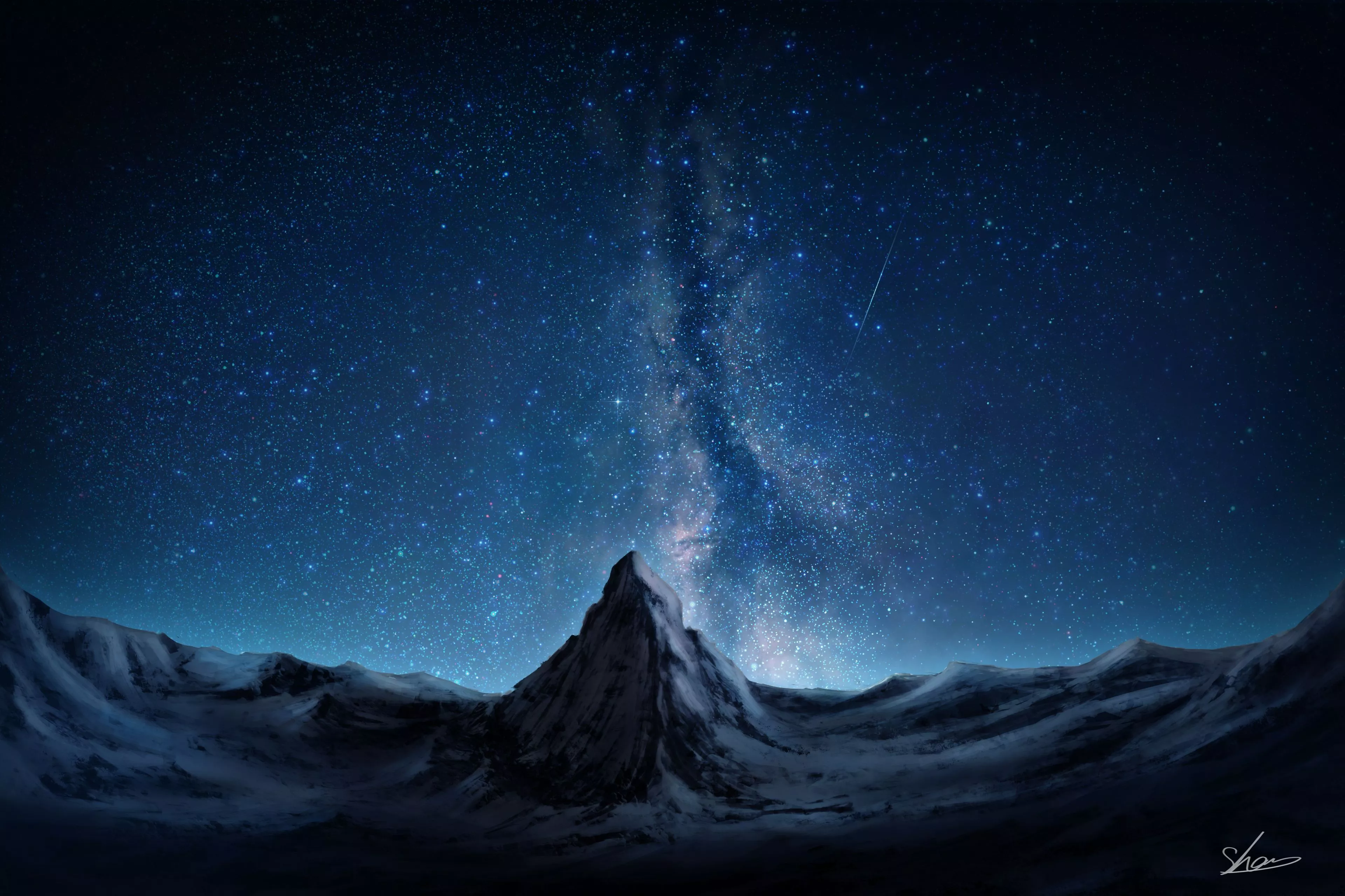 4K Night Sky Concept Art Wallpaper, HD