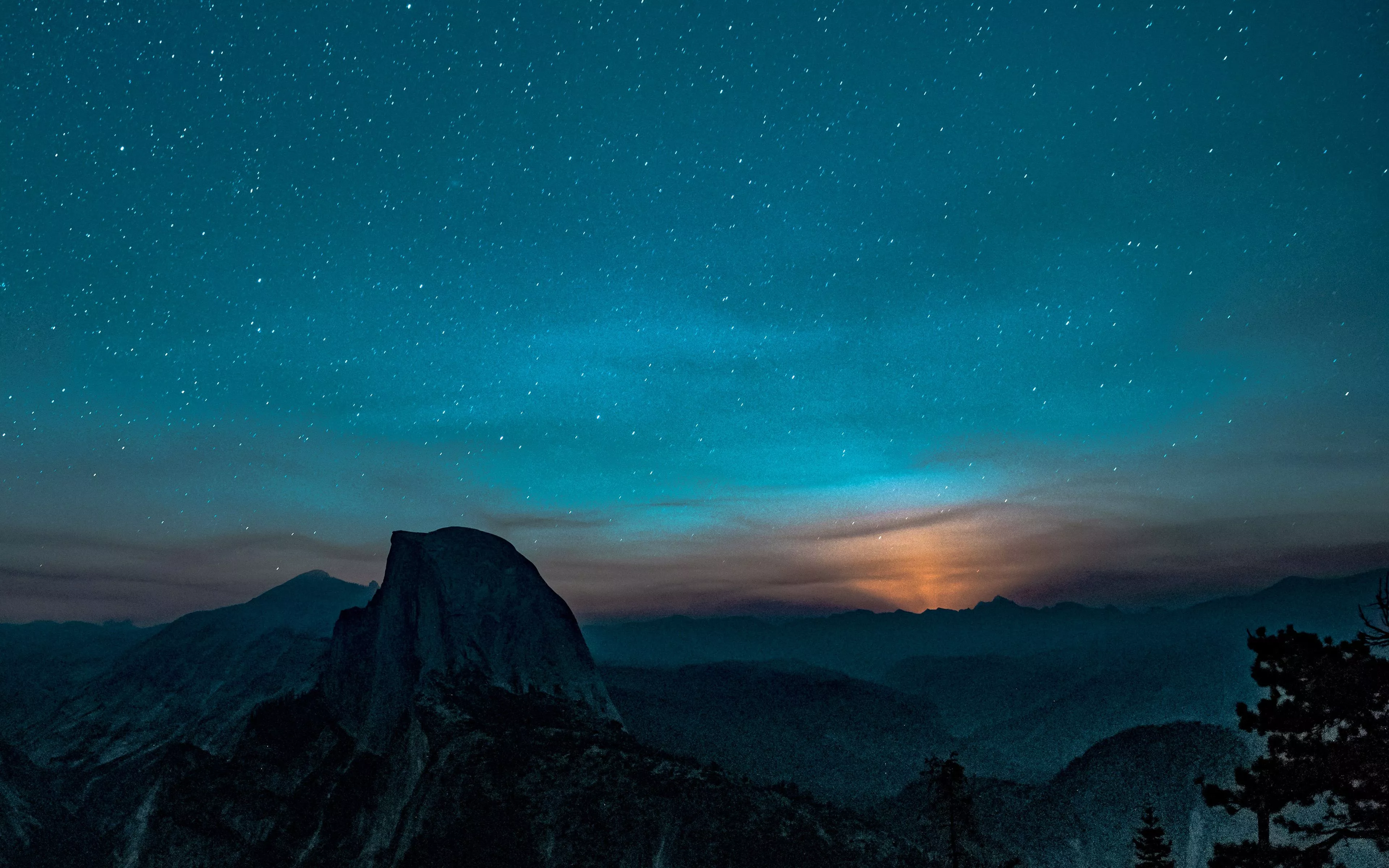 Mountain Night Sky Star Space