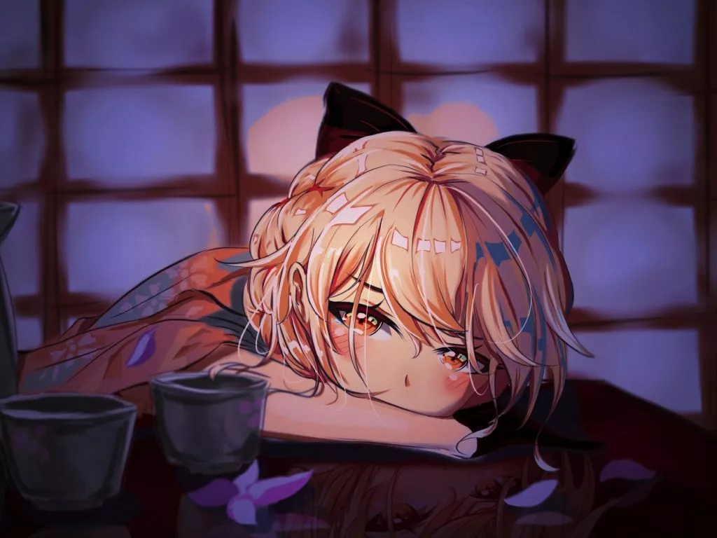 girls frontline, relaxed, anime girl