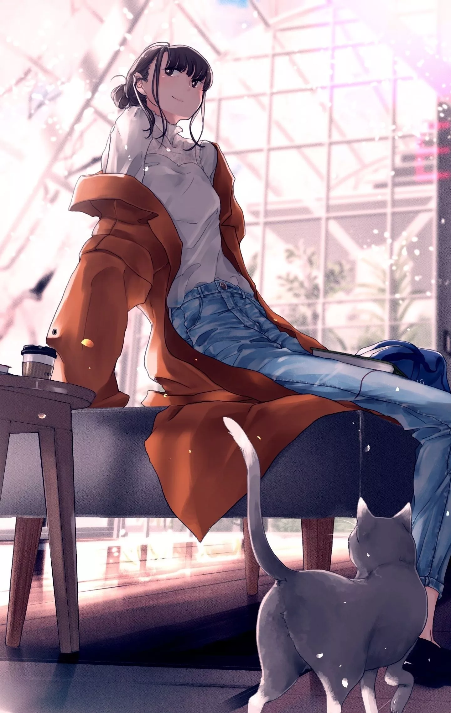 wallpaper 1440x2560 art, anime girl
