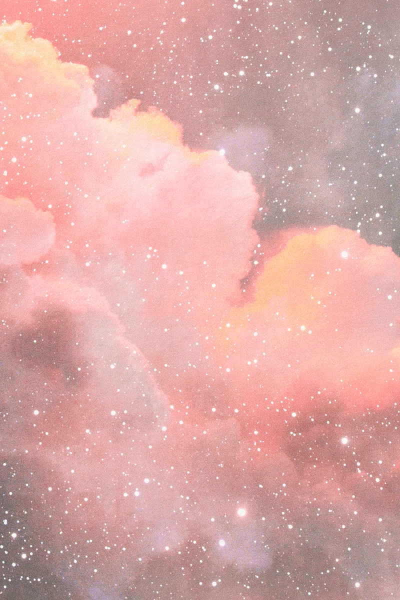 Pink Clouds Glitter Image. Free