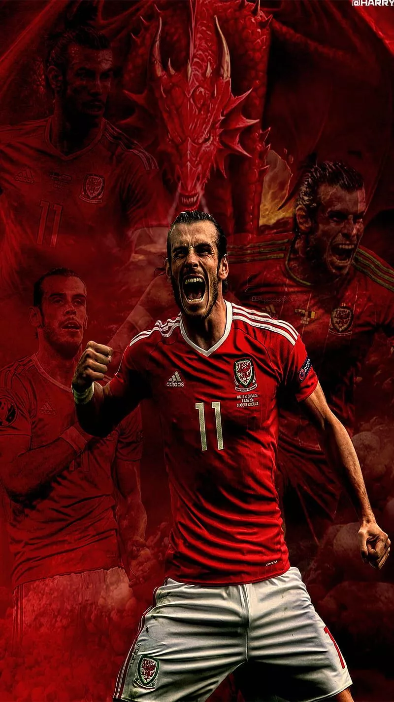 Gareth Bale, dragon, wales, welsh, HD